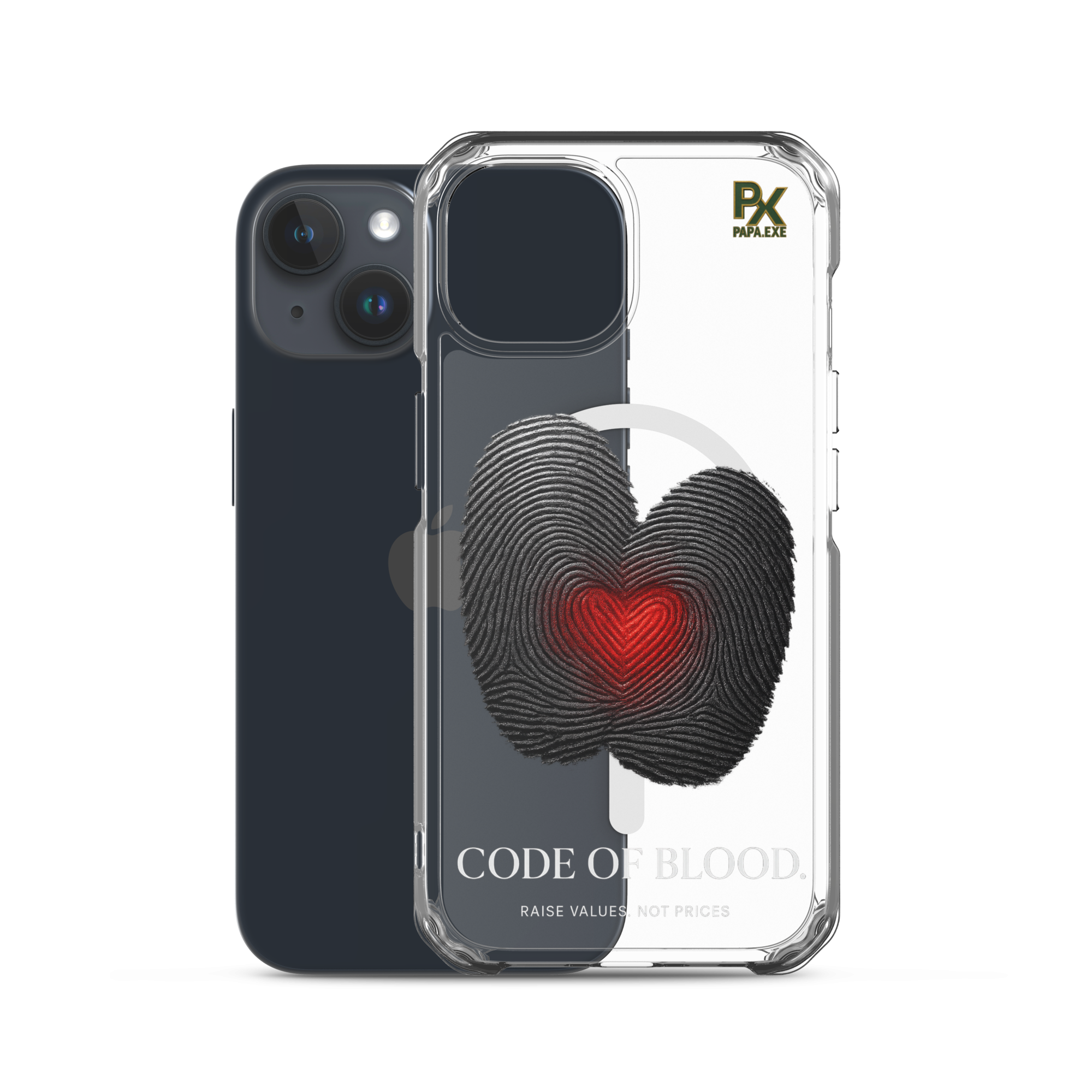 Transparente iPhone® Hülle mit MagSafe® | Bloodline Code of Blood