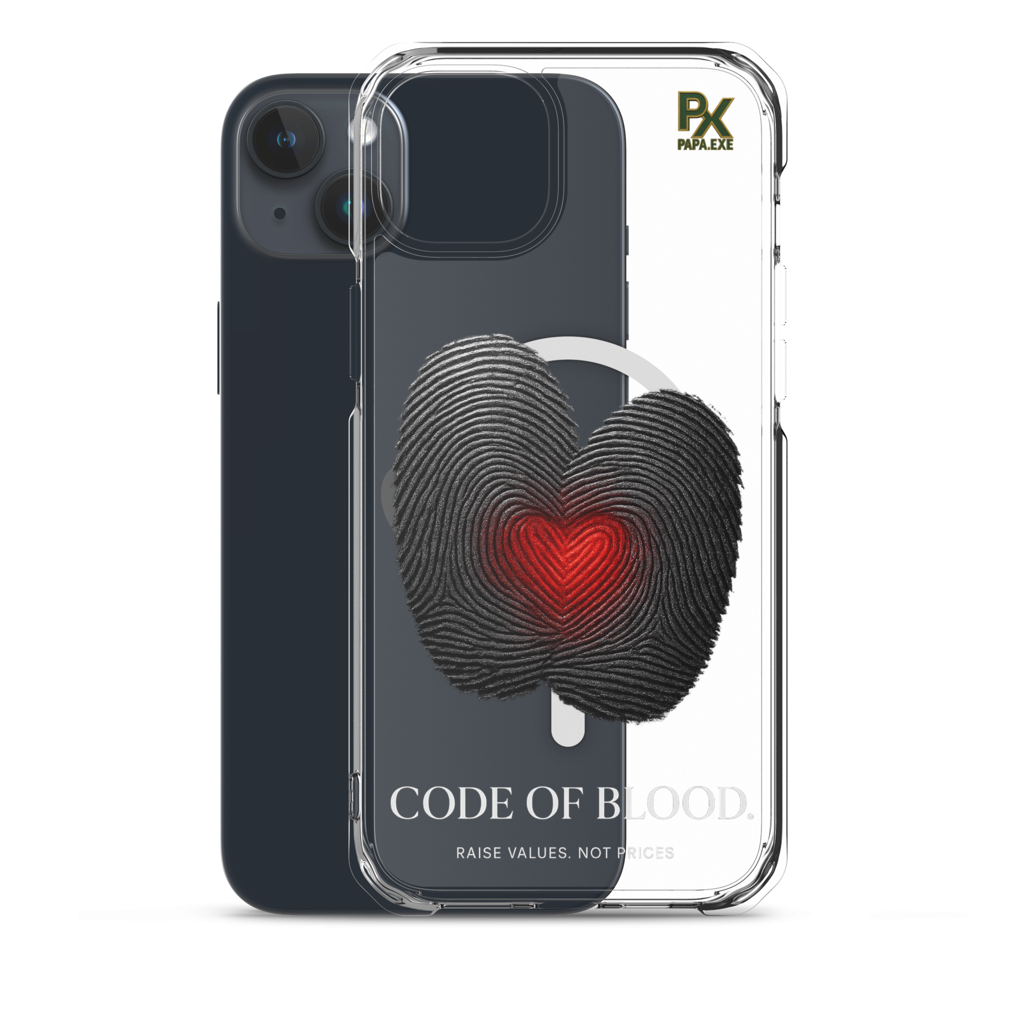 Transparente iPhone® Hülle mit MagSafe® | Bloodline Code of Blood