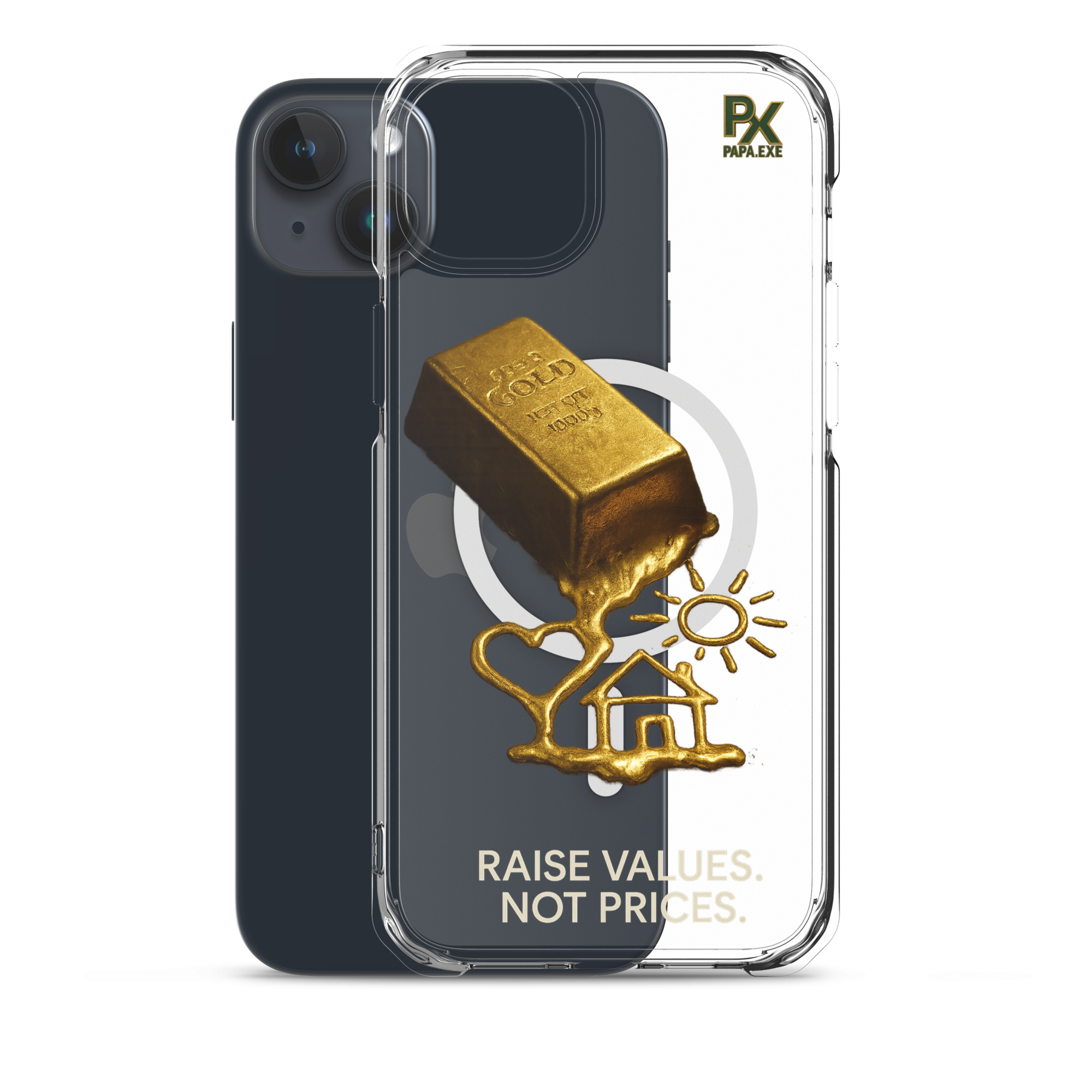 Transparente iPhone® Hülle mit MagSafe® | Bloodline Gold