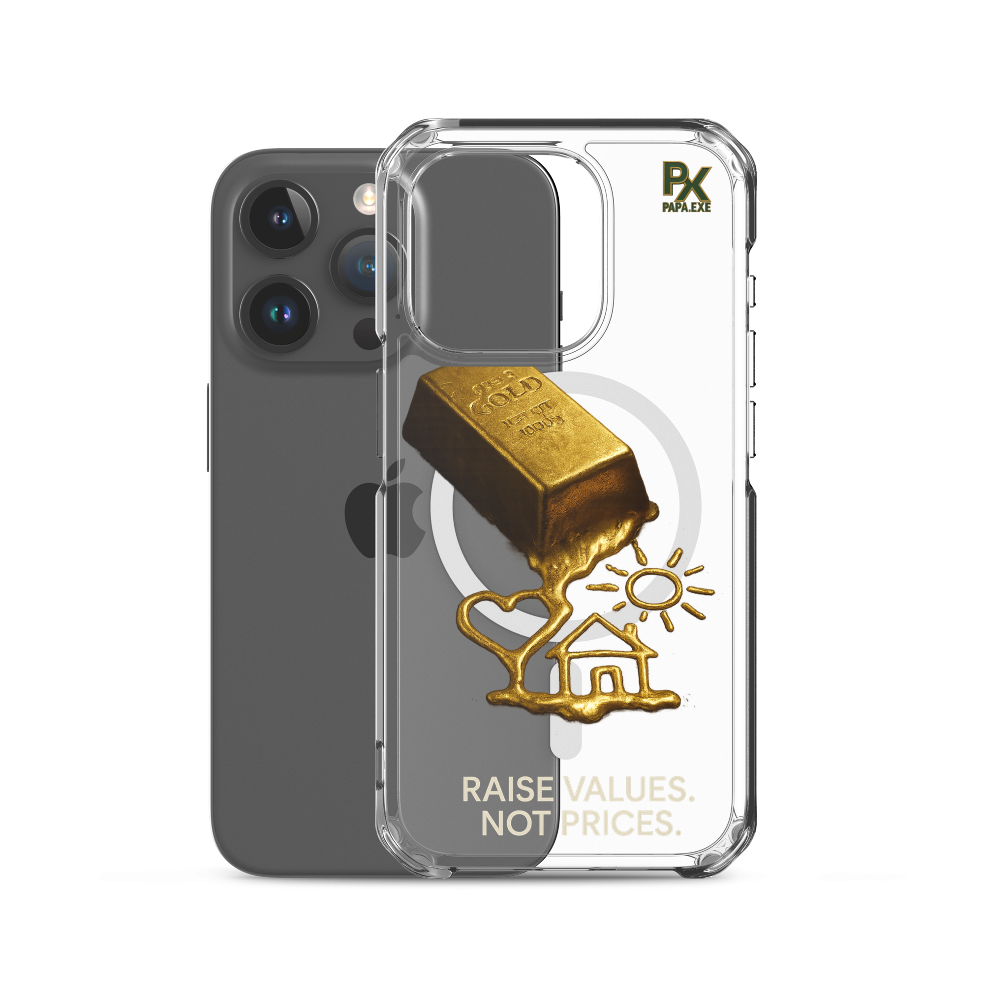 Transparente iPhone® Hülle mit MagSafe® | Bloodline Gold