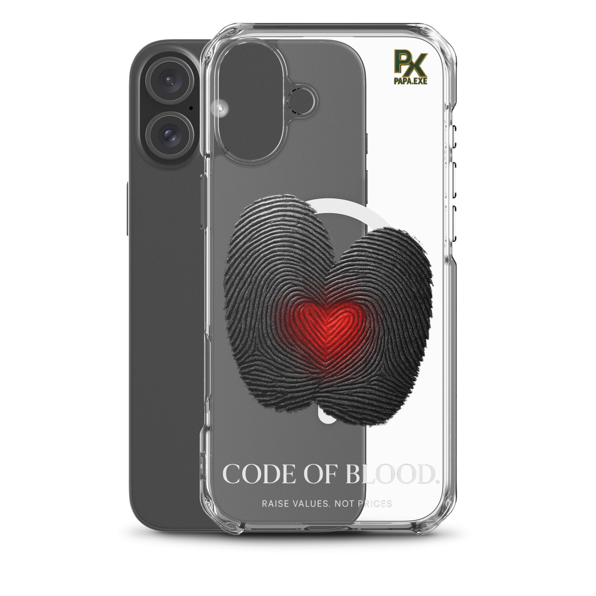 Transparente iPhone® Hülle mit MagSafe® | Bloodline Code of Blood