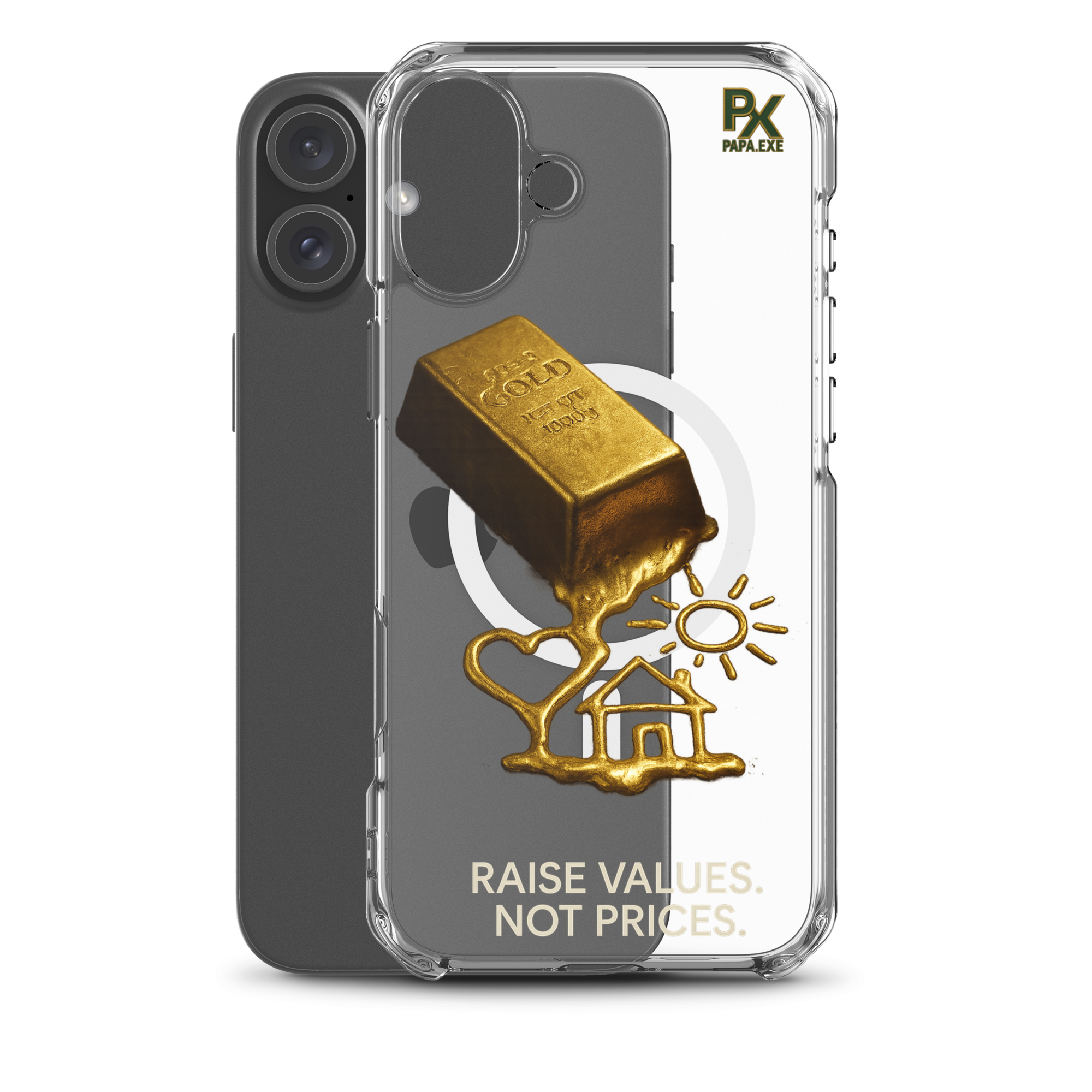 Transparente iPhone® Hülle mit MagSafe® | Bloodline Gold