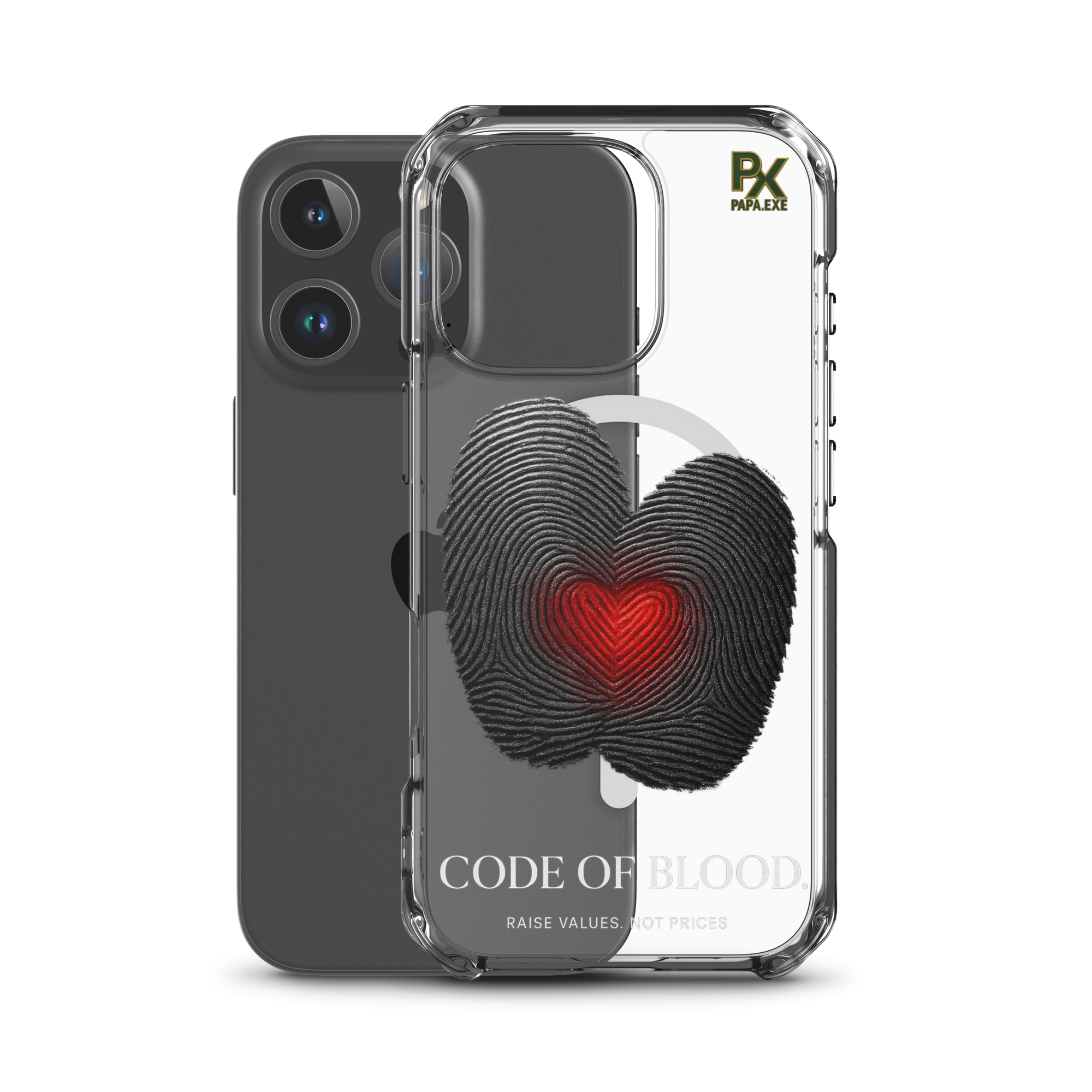 Transparente iPhone® Hülle mit MagSafe® | Bloodline Code of Blood