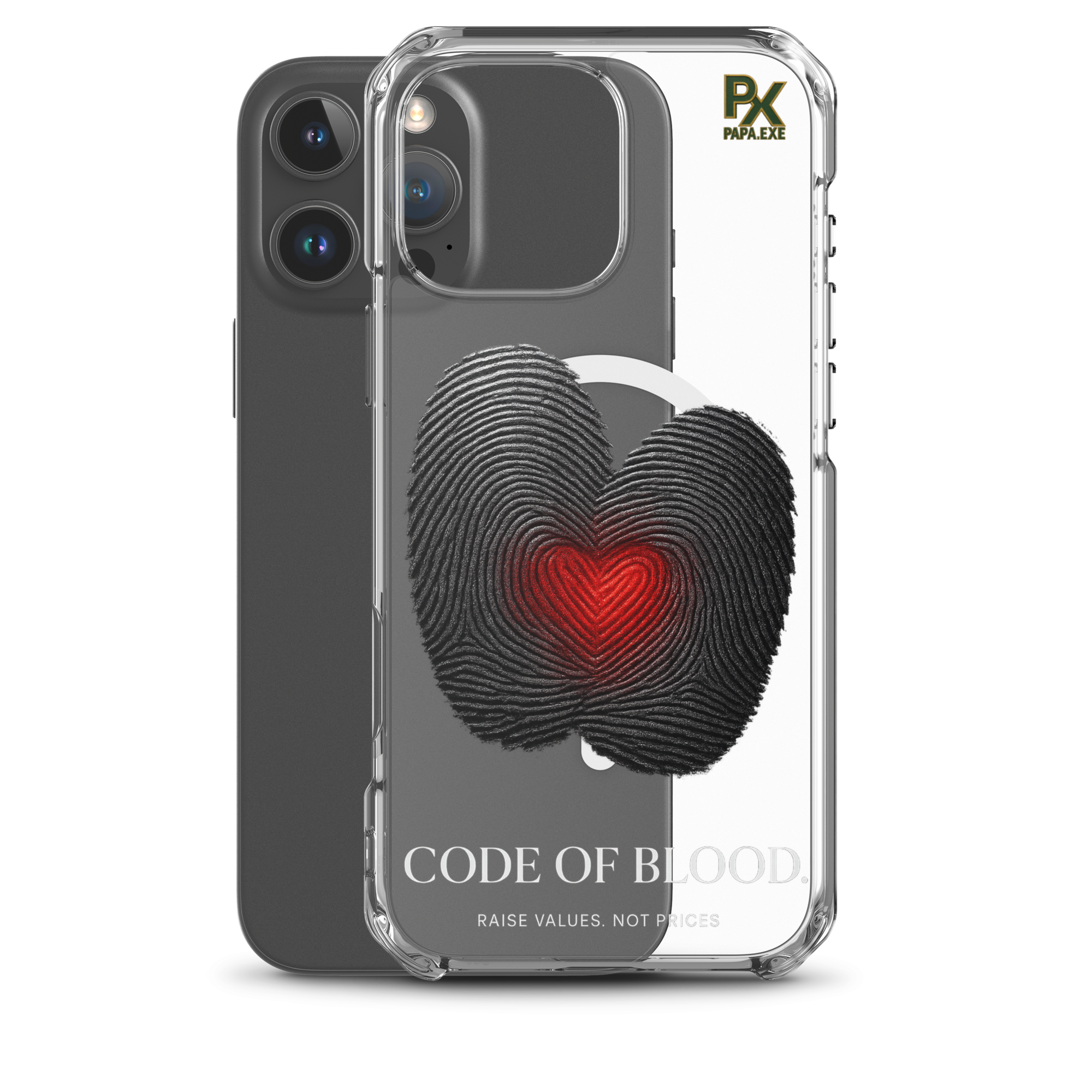 Transparente iPhone® Hülle mit MagSafe® | Bloodline Code of Blood
