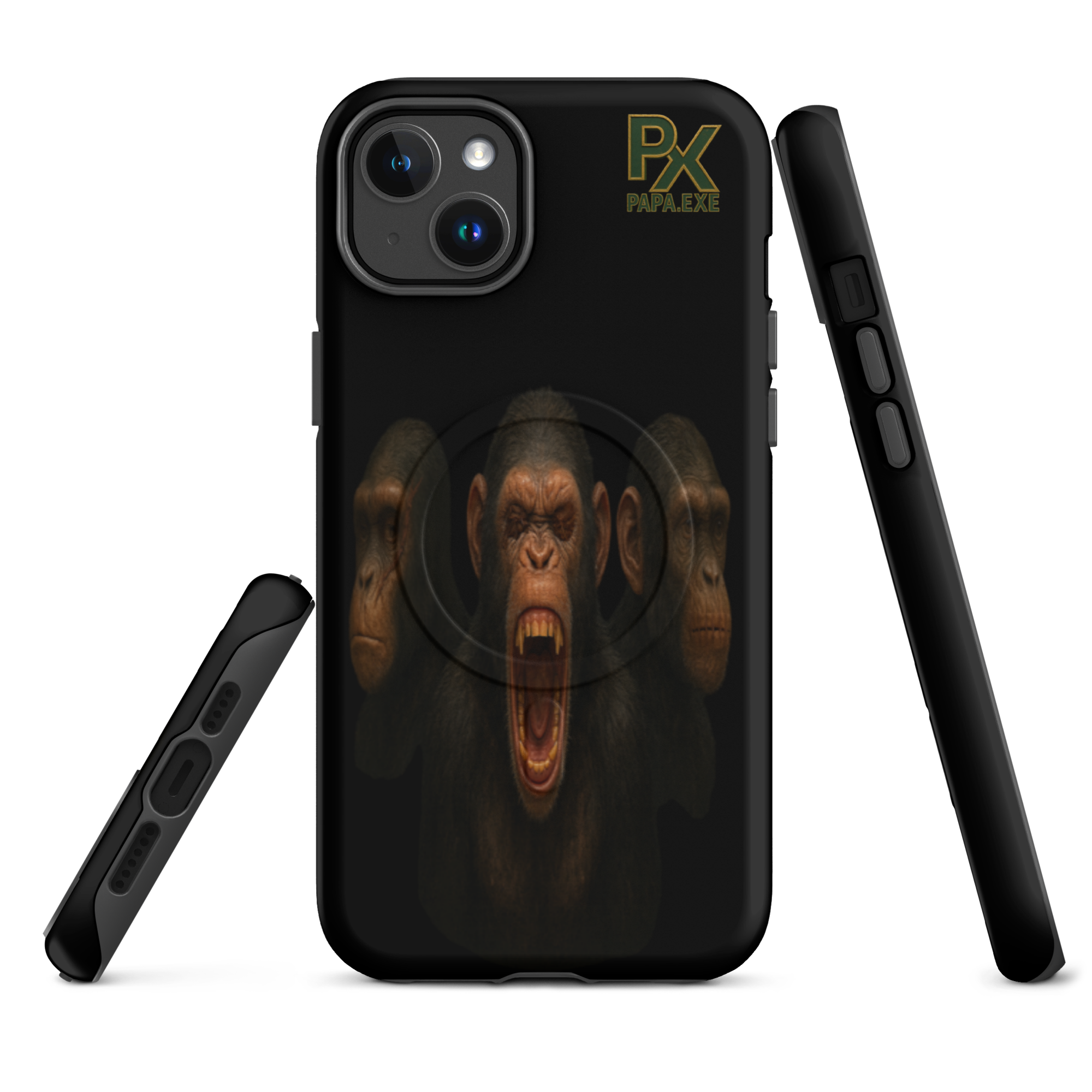 MagSafe® Tough Case für iPhone® | Bloodline Affen-Trio | Kikazaru · Mizaru · Iwazaru