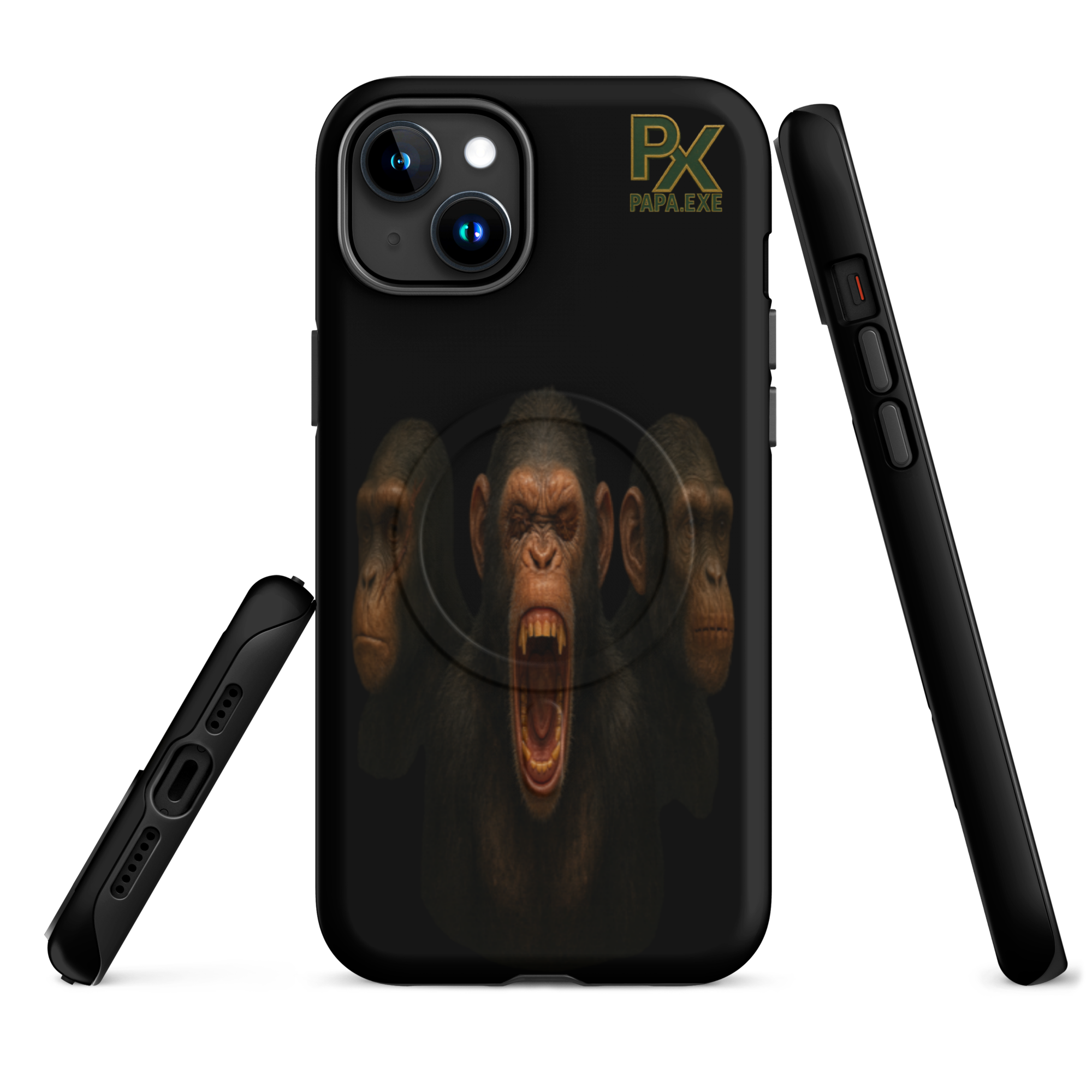 MagSafe® Tough Case für iPhone® | Bloodline Affen-Trio | Kikazaru · Mizaru · Iwazaru