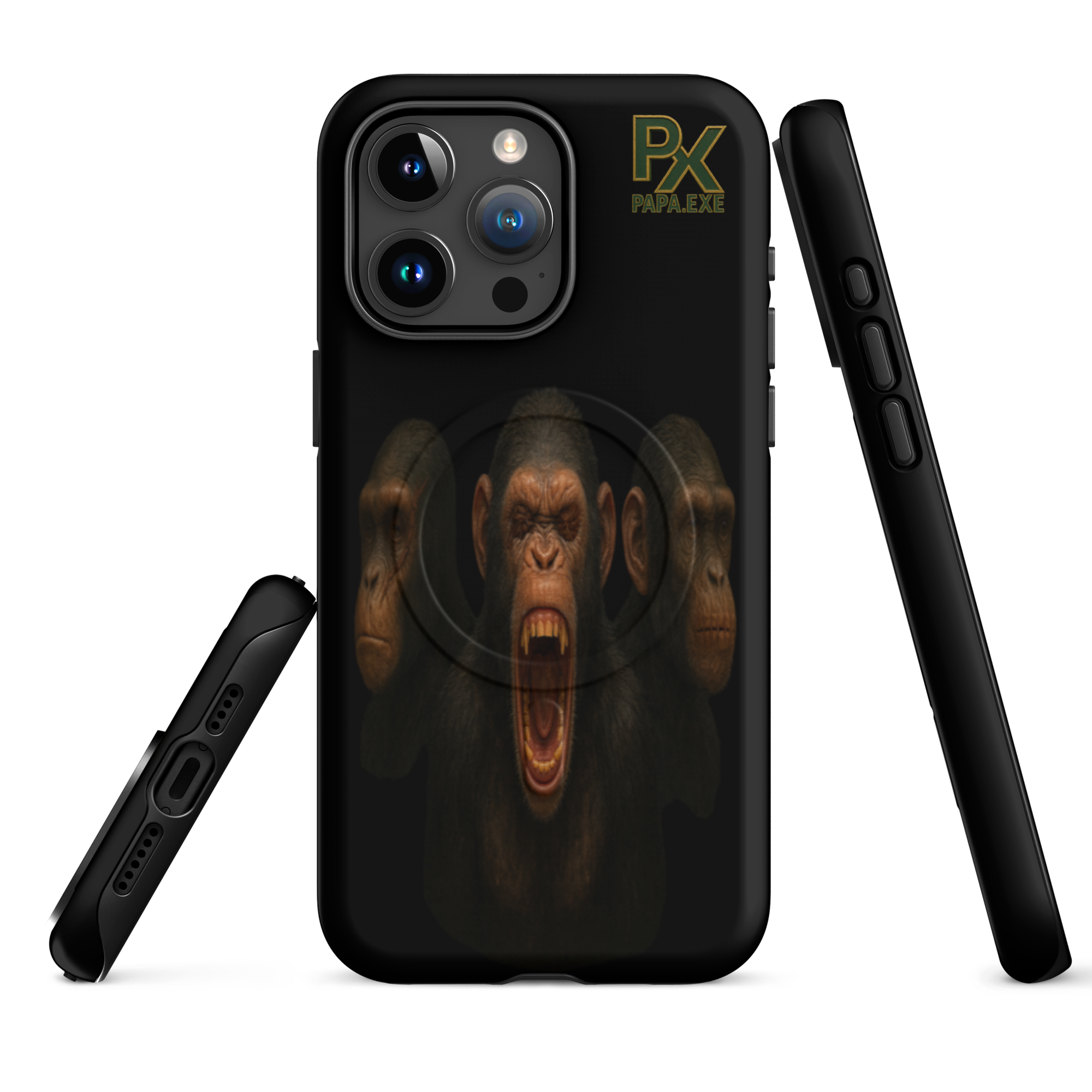 MagSafe® Tough Case für iPhone® | Bloodline Affen-Trio | Kikazaru · Mizaru · Iwazaru