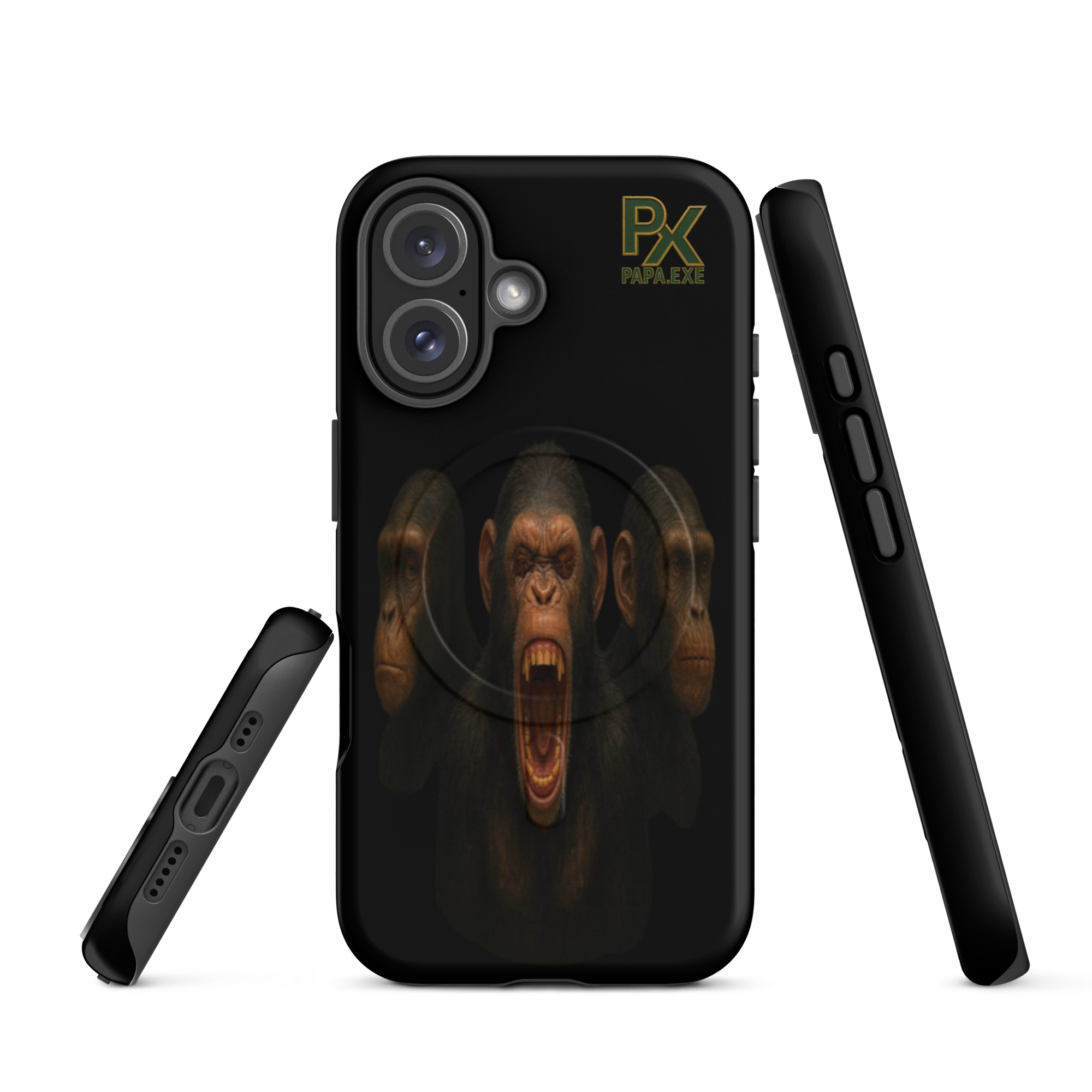 MagSafe® Tough Case für iPhone® | Bloodline Affen-Trio | Kikazaru · Mizaru · Iwazaru