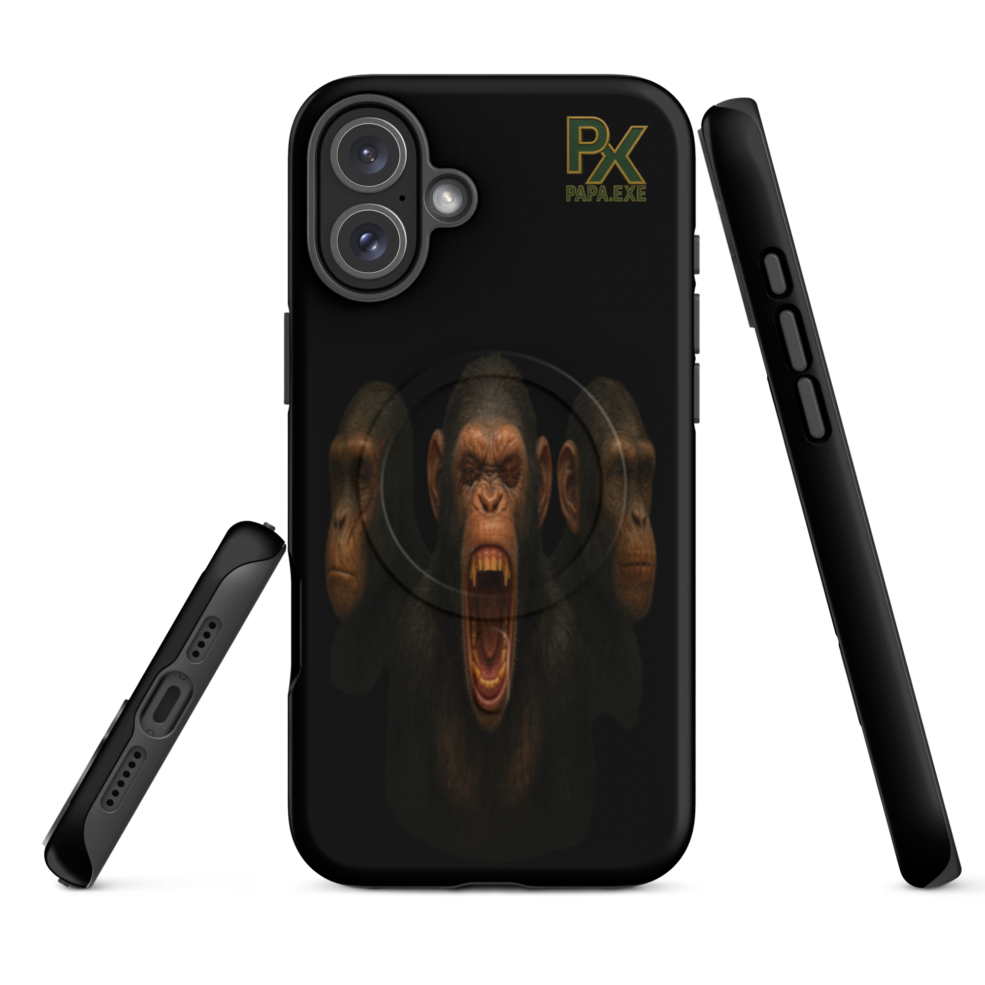 MagSafe® Tough Case für iPhone® | Bloodline Affen-Trio | Kikazaru · Mizaru · Iwazaru