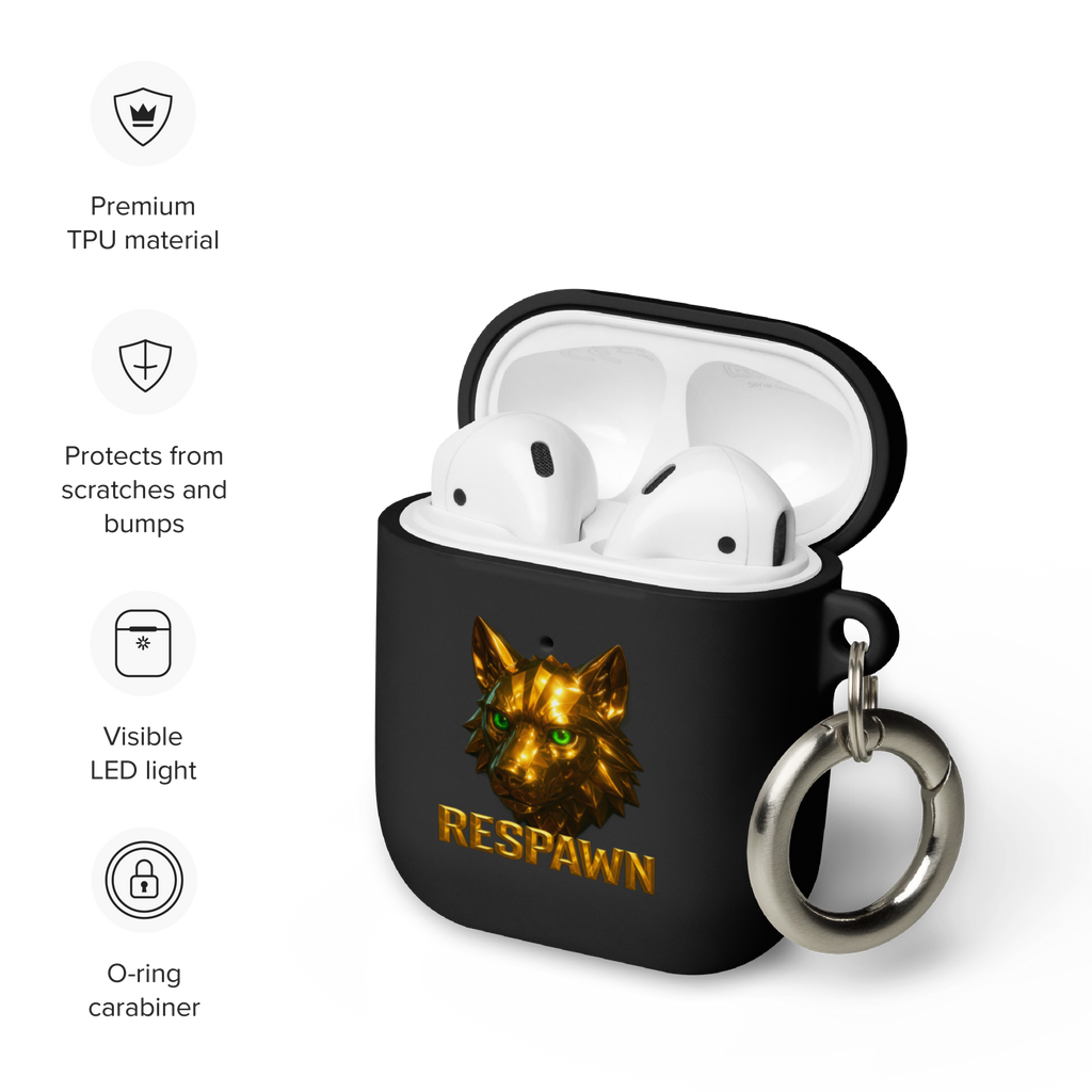 Rubber Case für AirPods® | Goldie Respawn Wolf