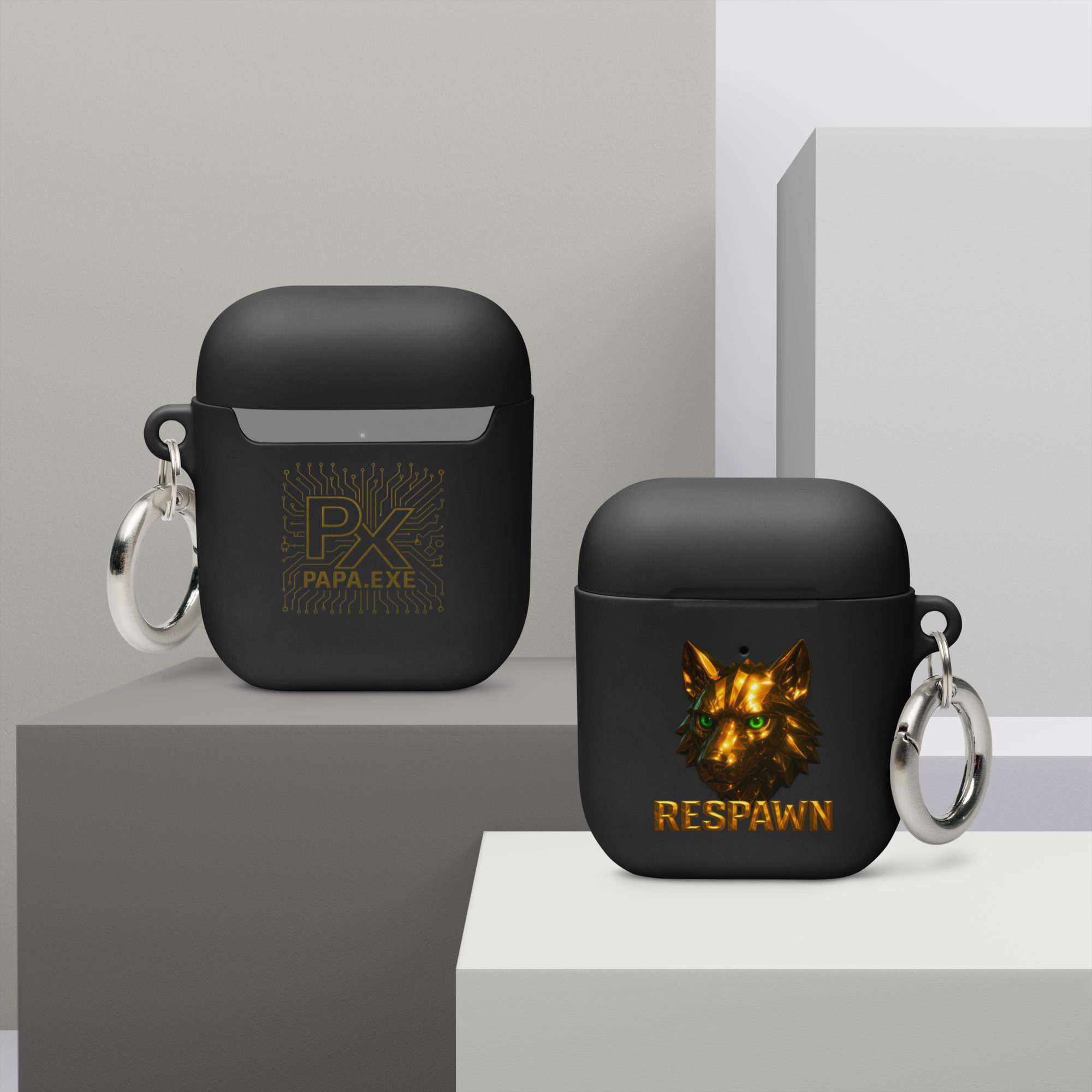 Rubber Case für AirPods® | Goldie Respawn Wolf