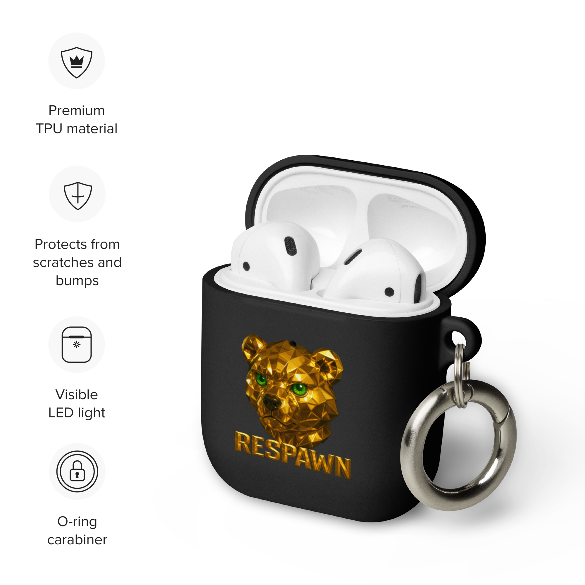 Rubber Case für AirPods® | Goldie Respawn Ted
