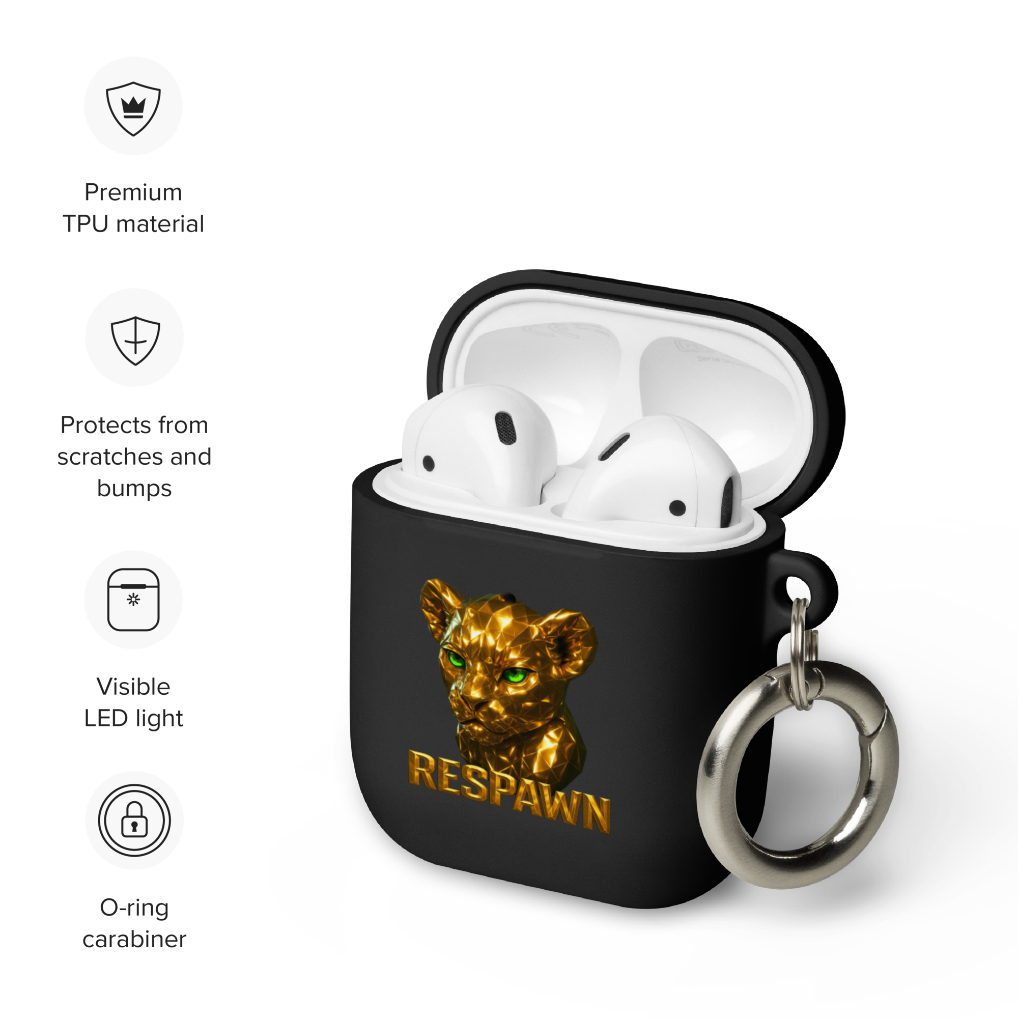 Rubber Case für AirPods® | Goldie Respawn Löwe