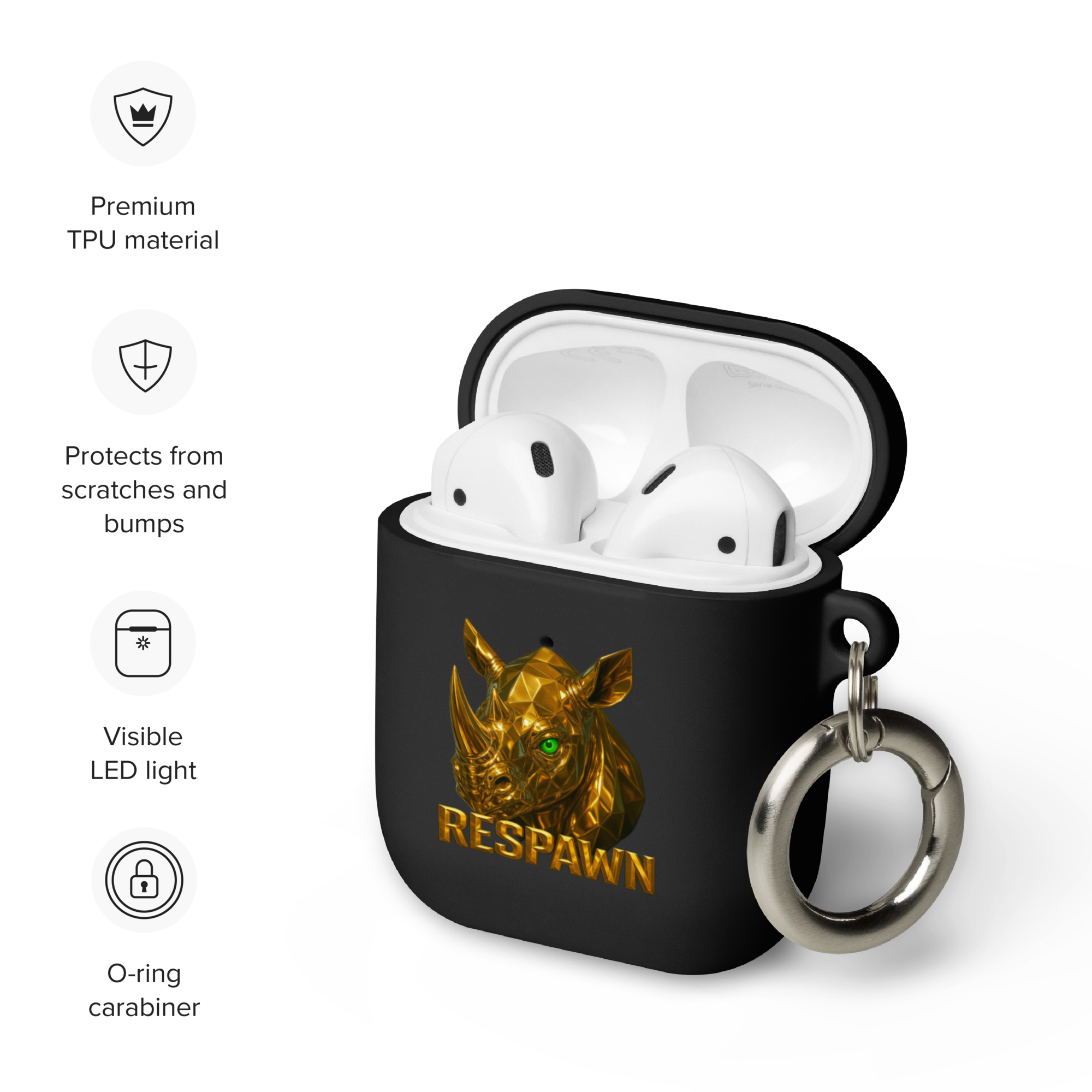 Rubber Case für AirPods® | Goldie Respawn Rhino