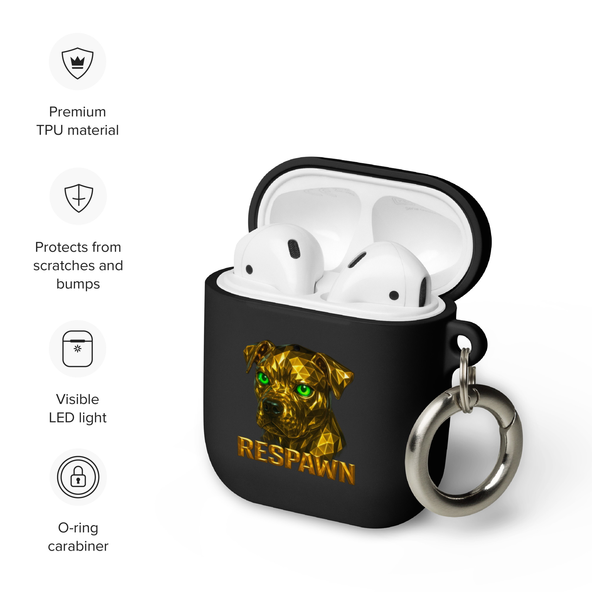 Rubber Case für AirPods® | Goldie Respawn Pit