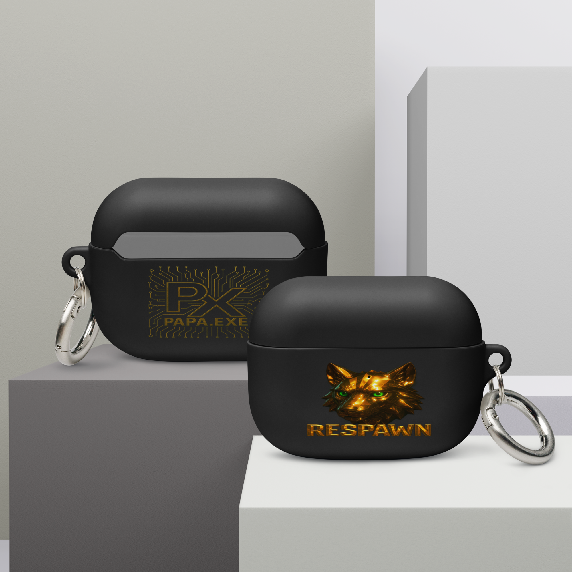 Rubber Case für AirPods® Pro | Goldie Respawn Wolf