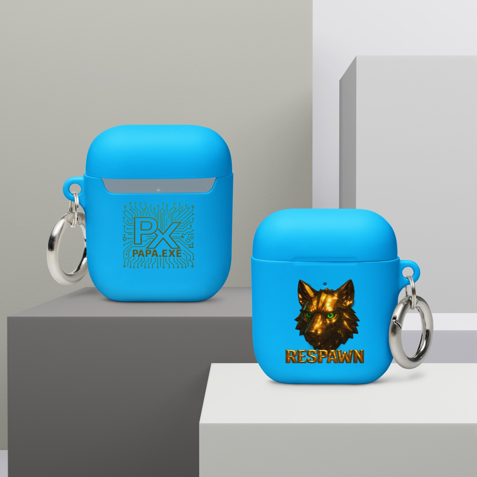 Rubber Case für AirPods® | Goldie Respawn Wolf