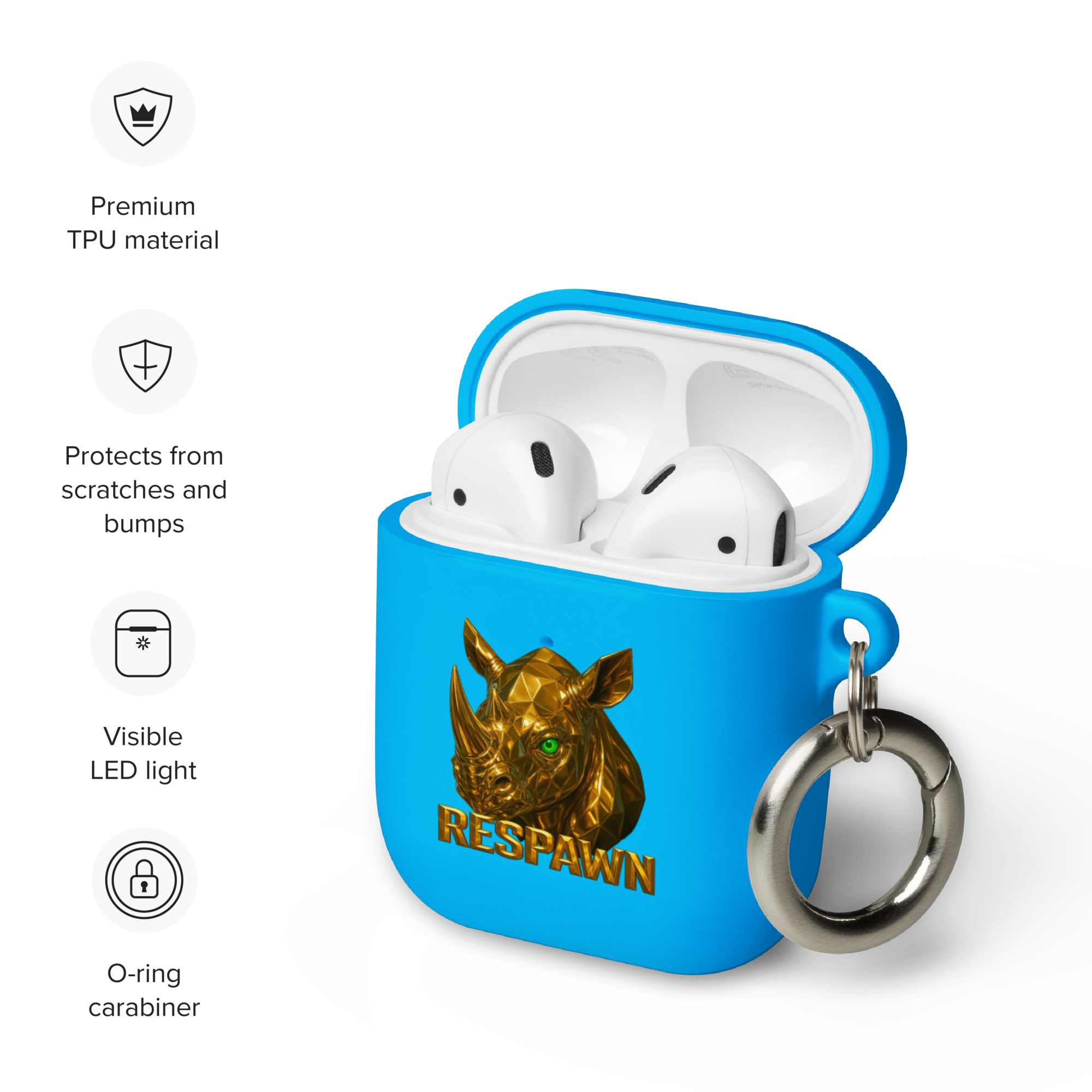 Rubber Case für AirPods® | Goldie Respawn Rhino