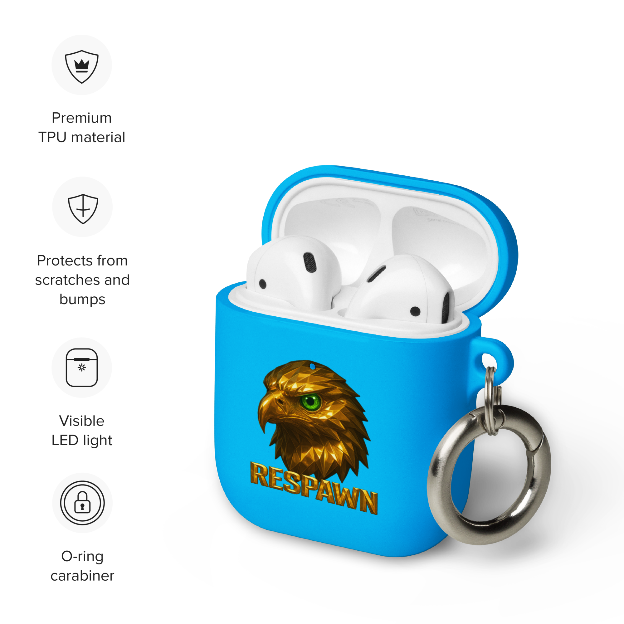 Rubber Case für AirPods® | Goldie Respawn Eagly