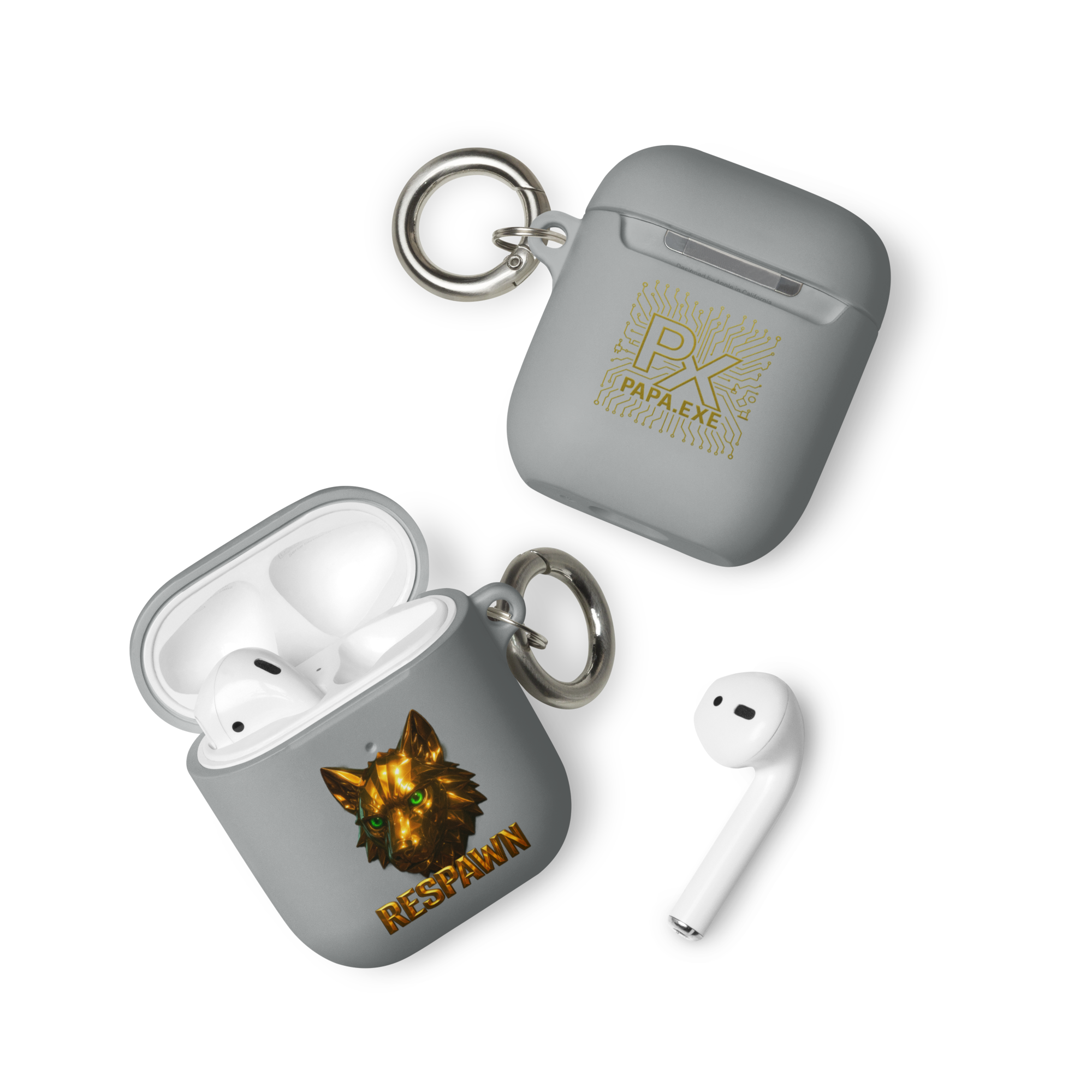 Rubber Case für AirPods® | Goldie Respawn Wolf