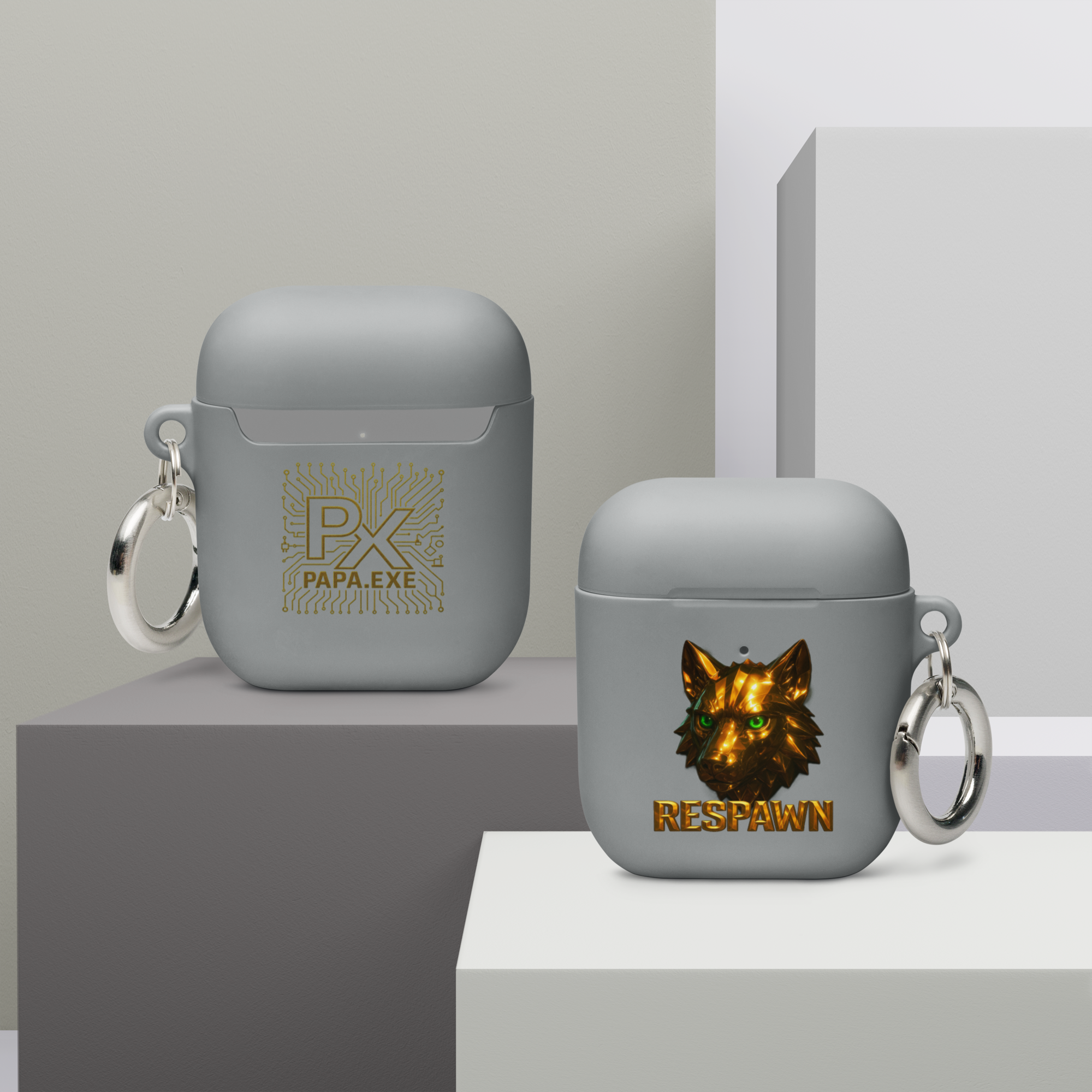 Rubber Case für AirPods® | Goldie Respawn Wolf