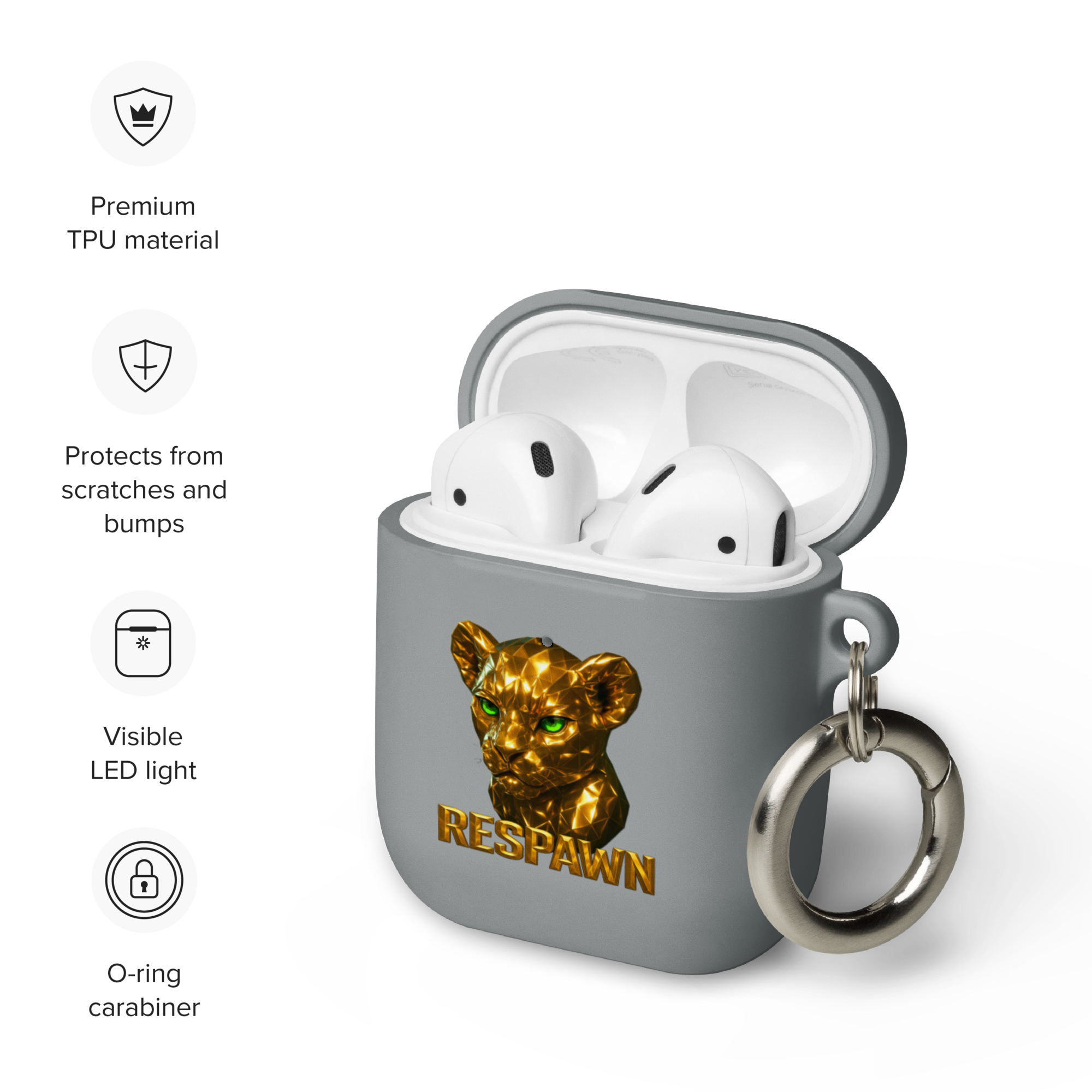 Rubber Case für AirPods® | Goldie Respawn Löwe