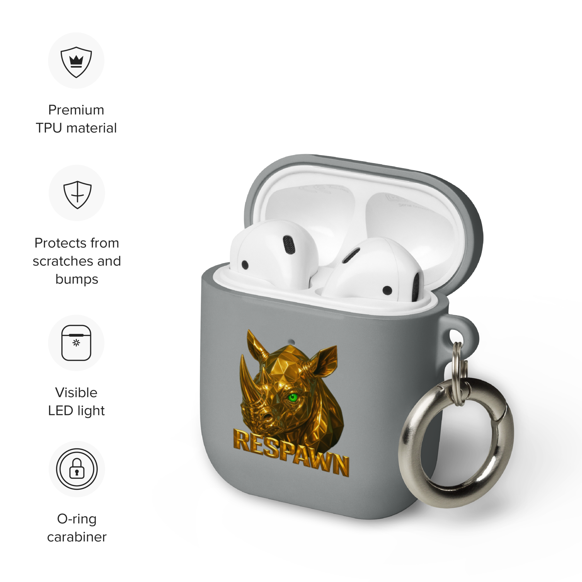 Rubber Case für AirPods® | Goldie Respawn Rhino