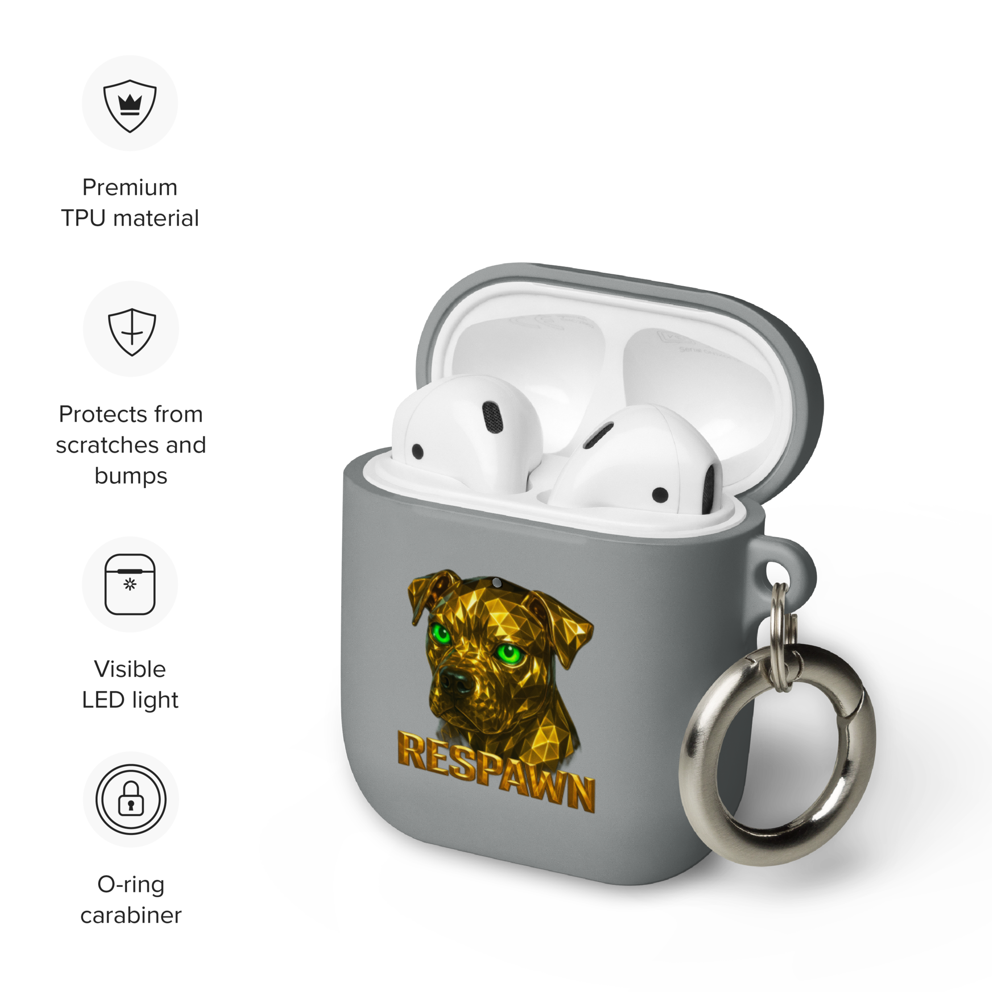 Rubber Case für AirPods® | Goldie Respawn Pit