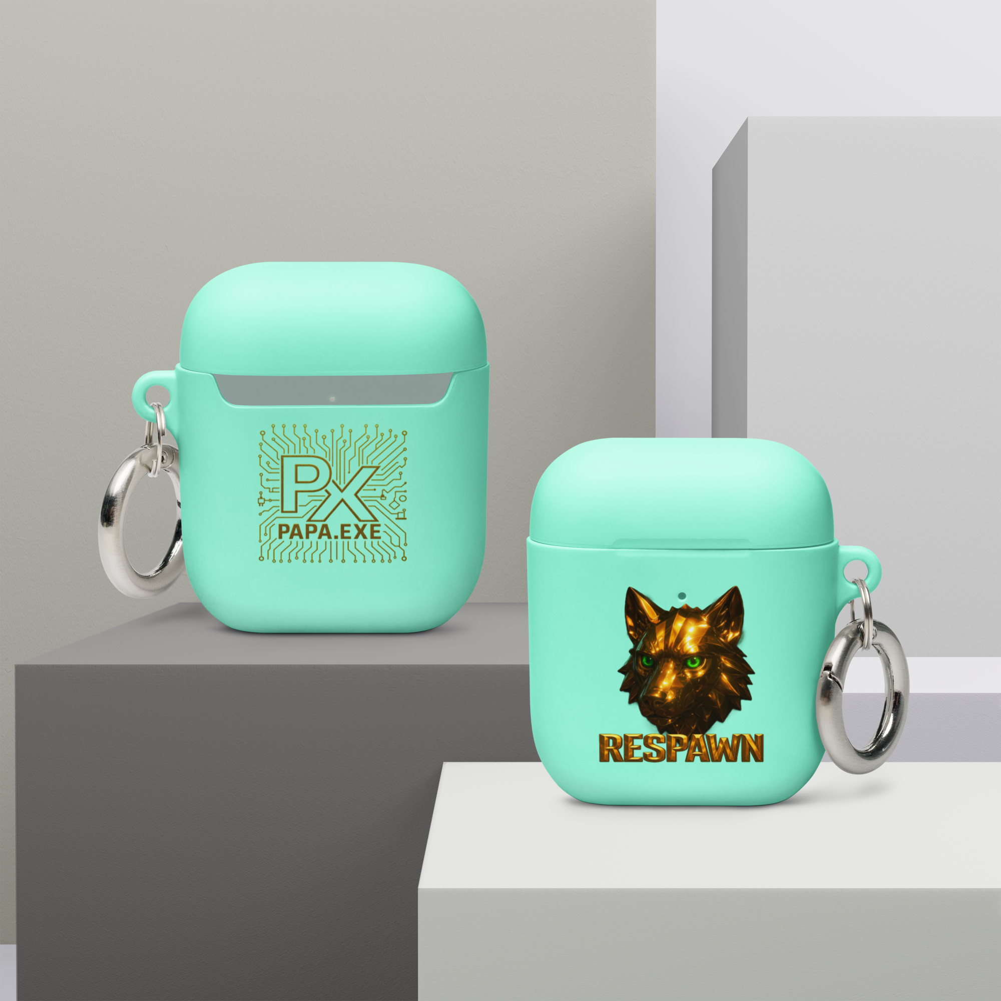 Rubber Case für AirPods® | Goldie Respawn Wolf