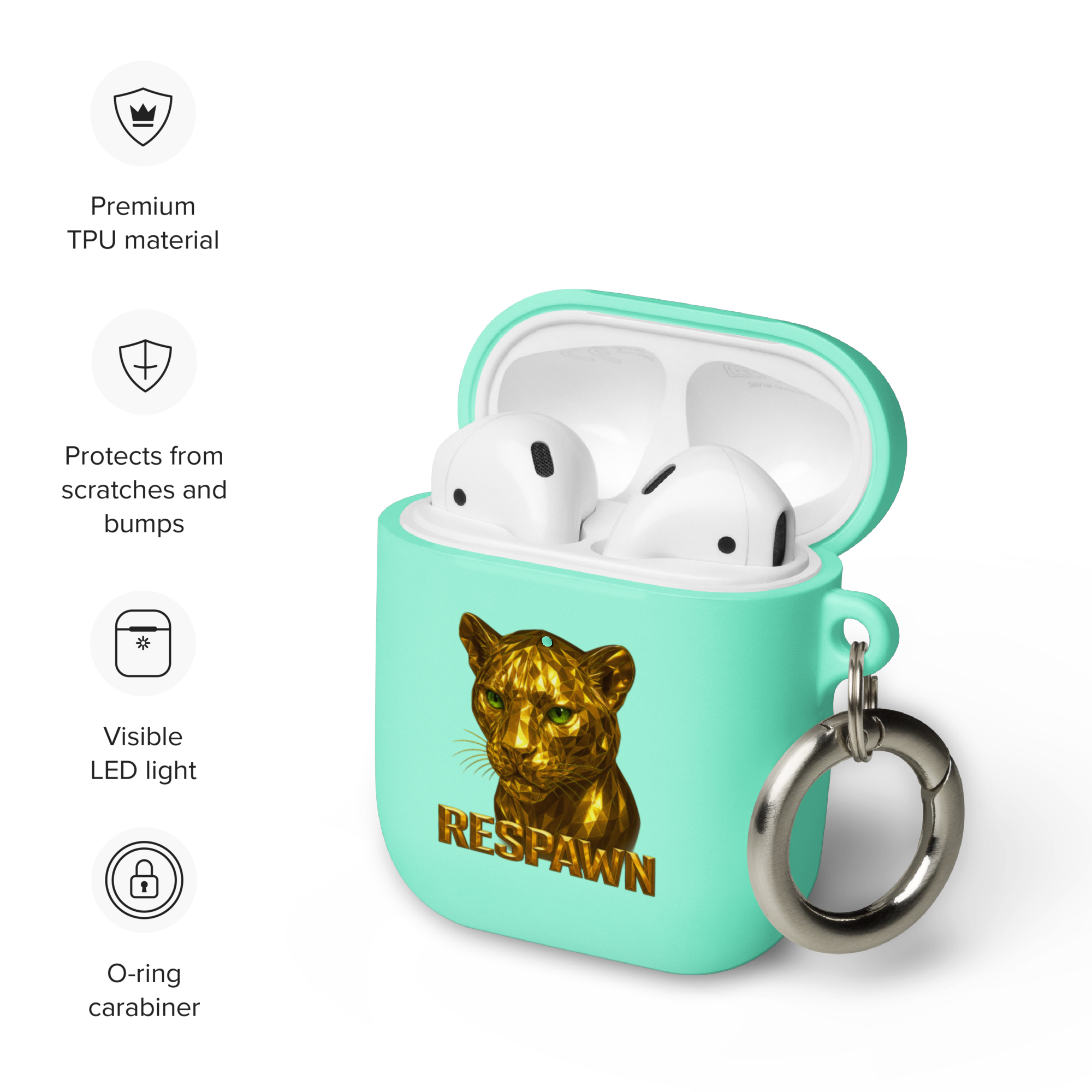 Rubber Case für AirPods® | Goldie Respawn Tiger