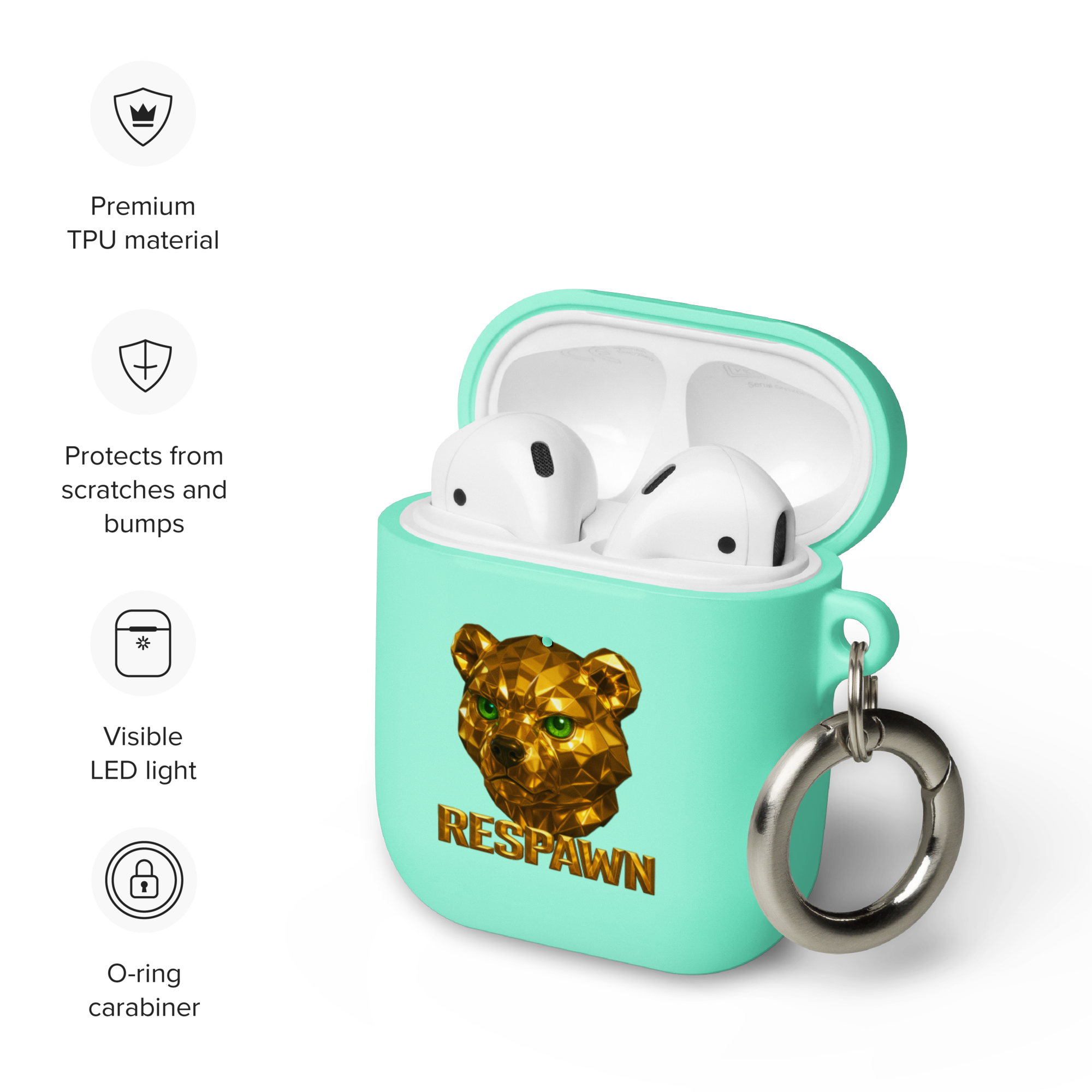 Rubber Case für AirPods® | Goldie Respawn Ted