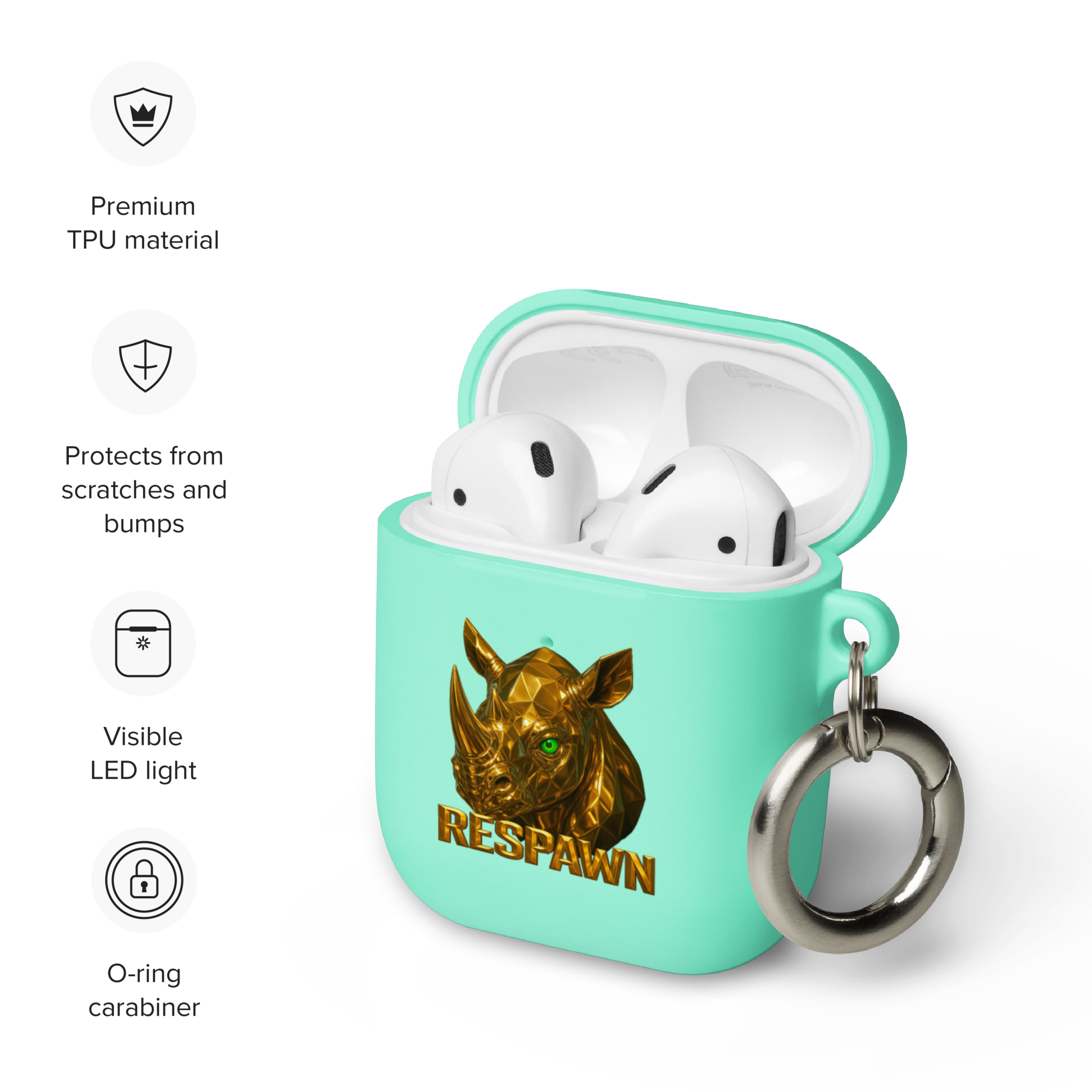 Rubber Case für AirPods® | Goldie Respawn Rhino