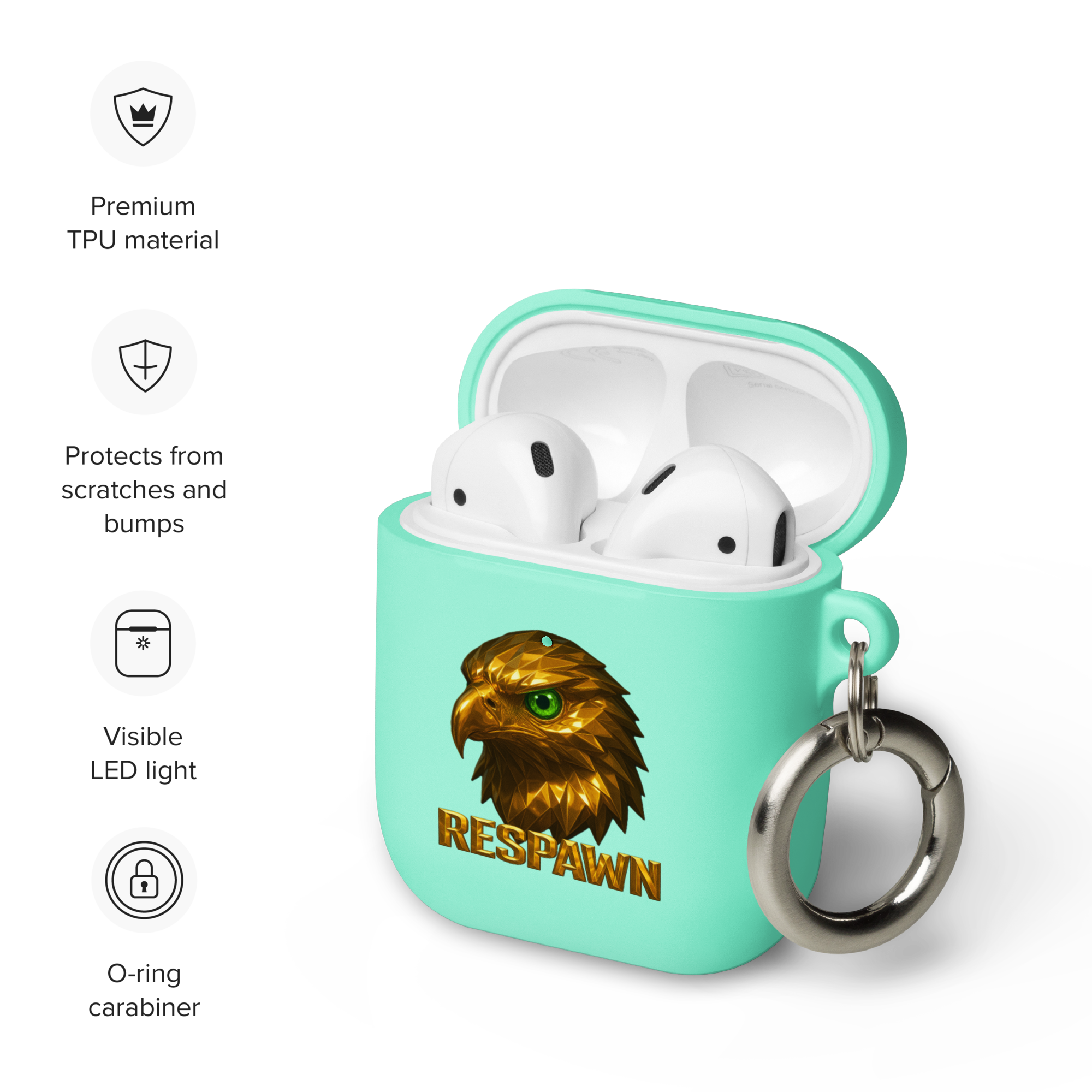 Rubber Case für AirPods® | Goldie Respawn Eagly