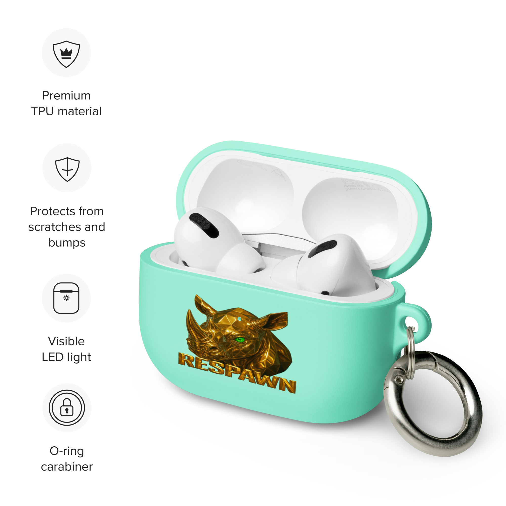 Rubber Case für AirPods® Pro | Goldie Respawn Rhino
