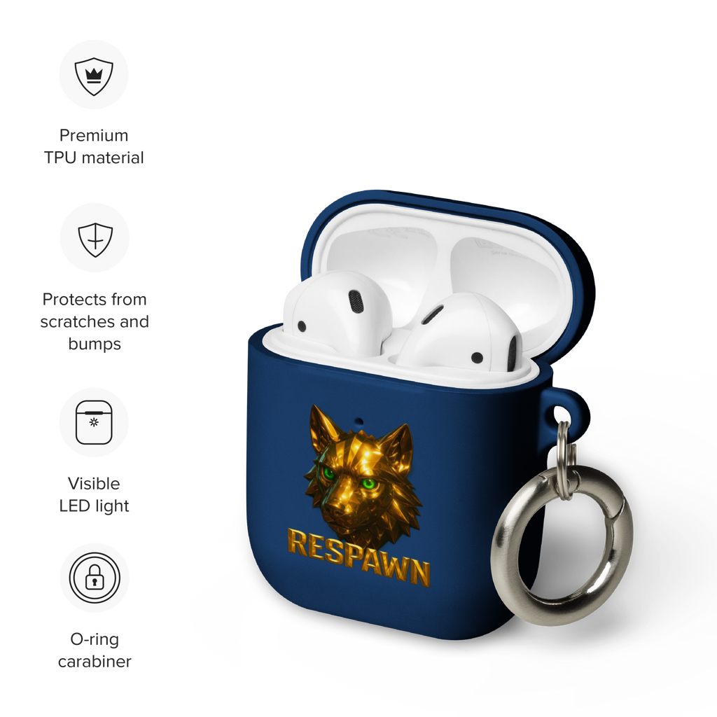 Rubber Case für AirPods® | Goldie Respawn Wolf