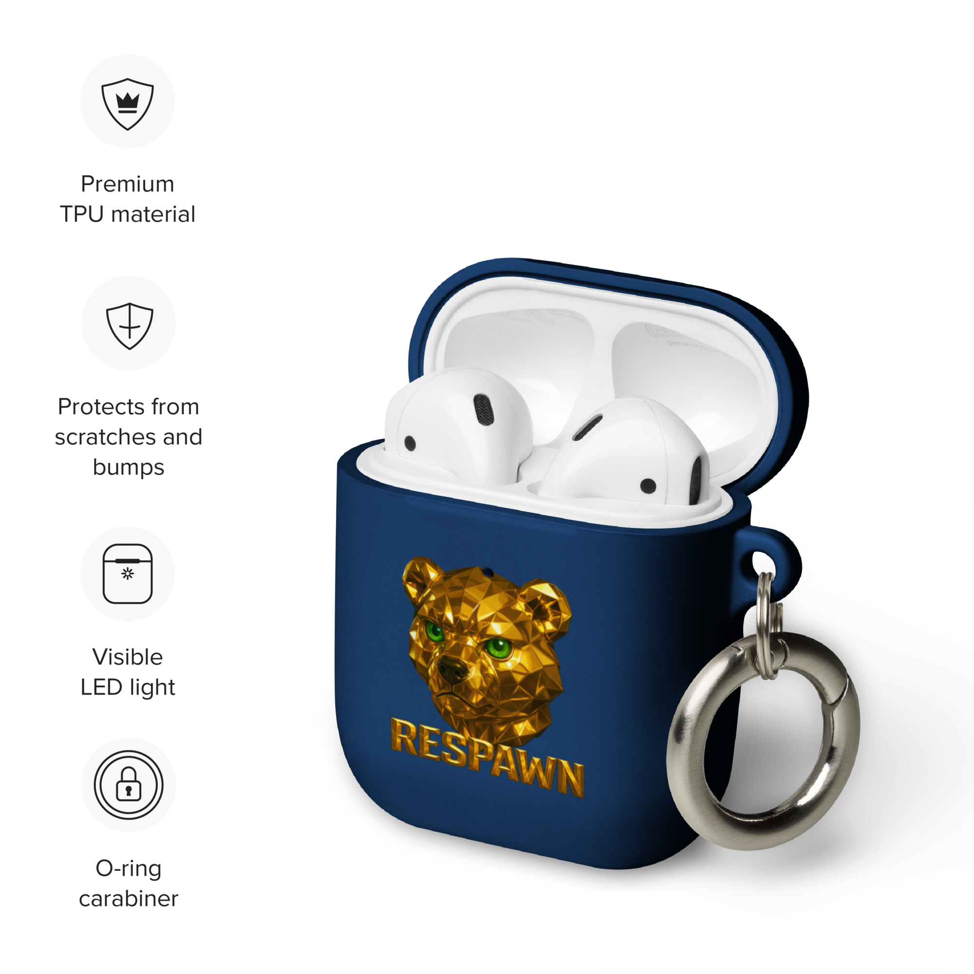 Rubber Case für AirPods® | Goldie Respawn Ted