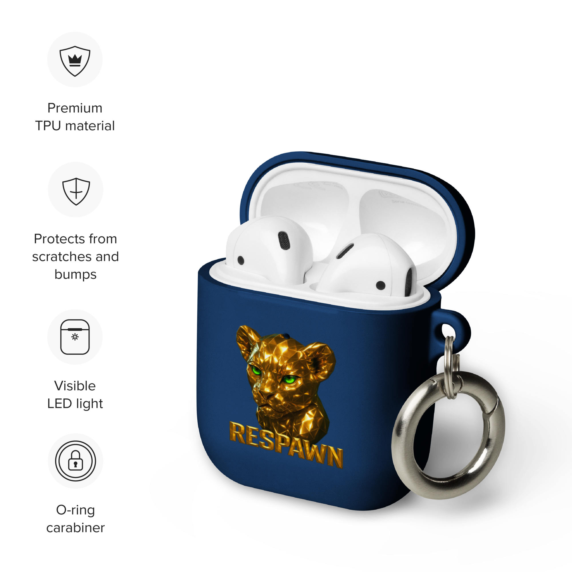 Rubber Case für AirPods® | Goldie Respawn Löwe