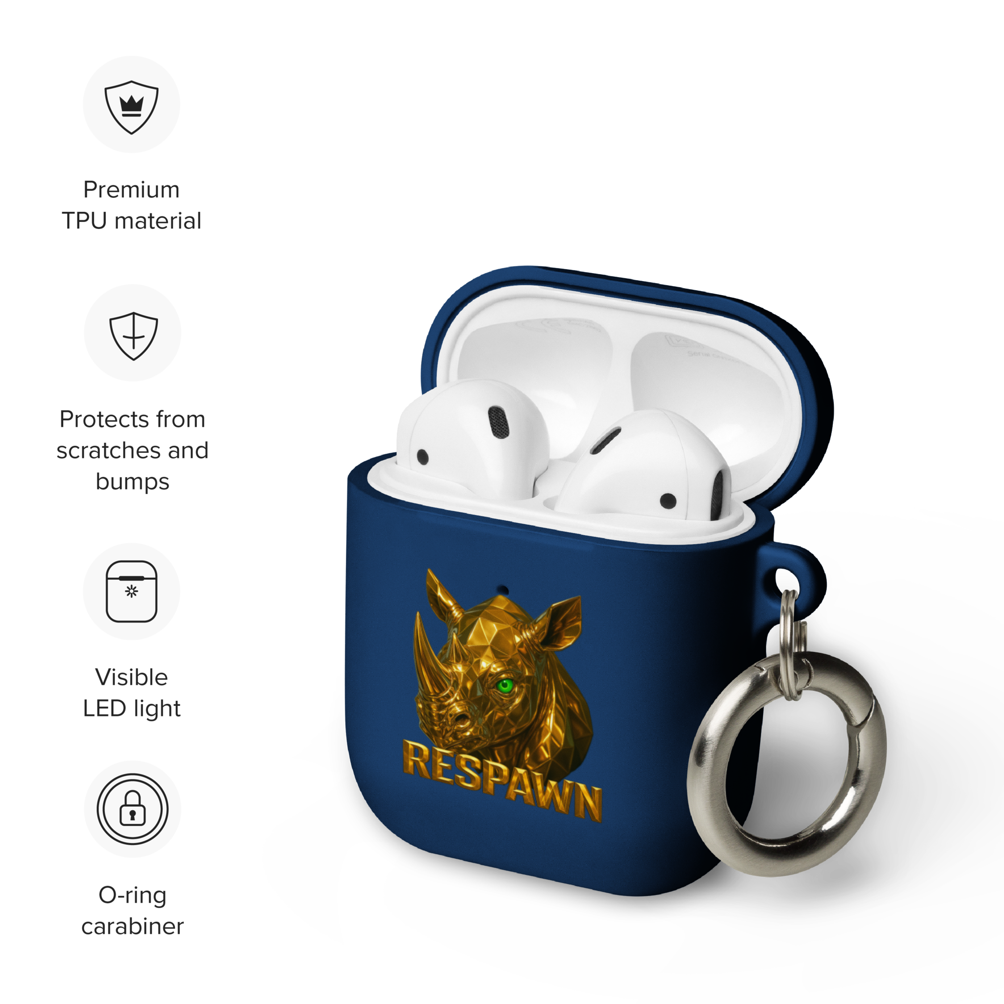Rubber Case für AirPods® | Goldie Respawn Rhino