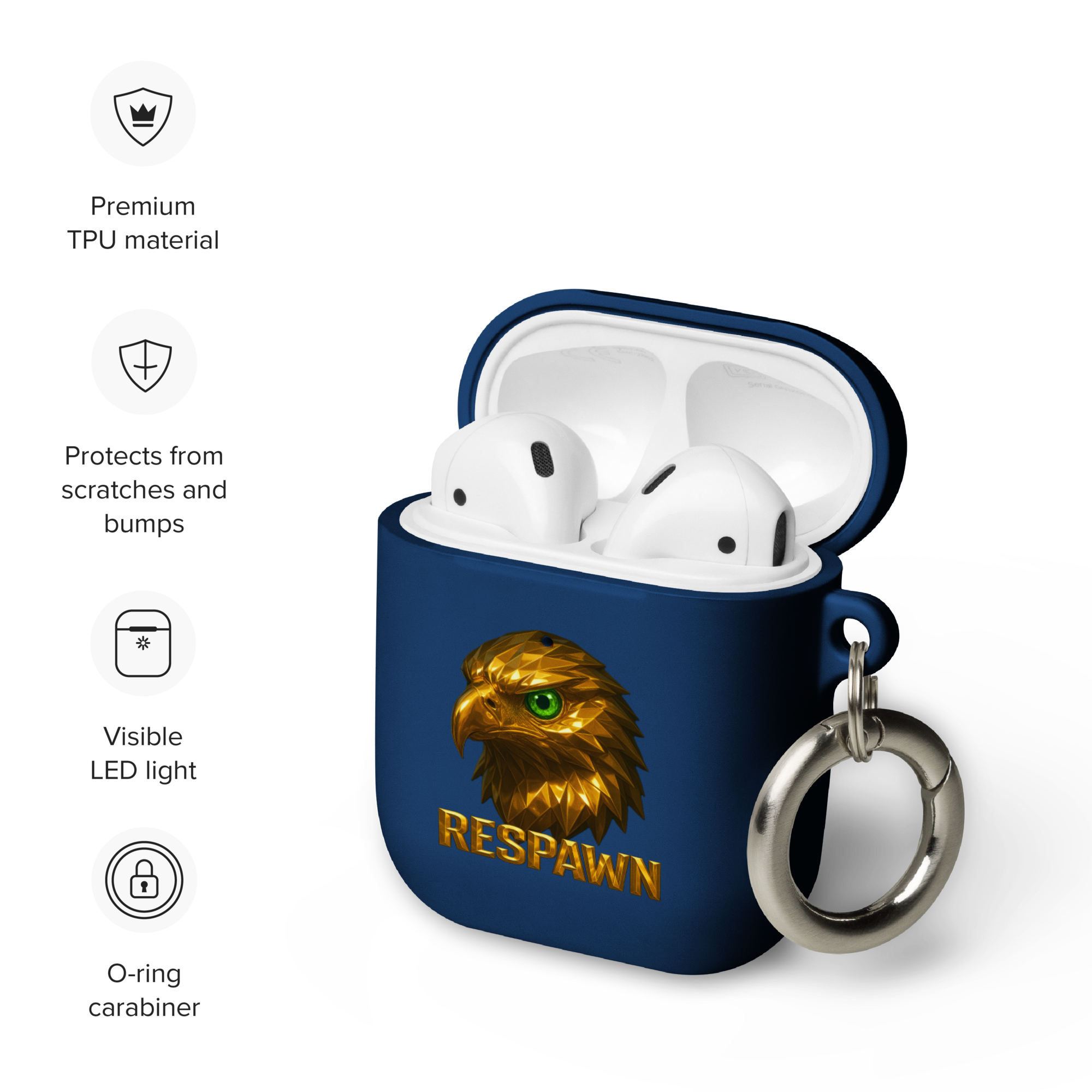 Rubber Case für AirPods® | Goldie Respawn Eagly