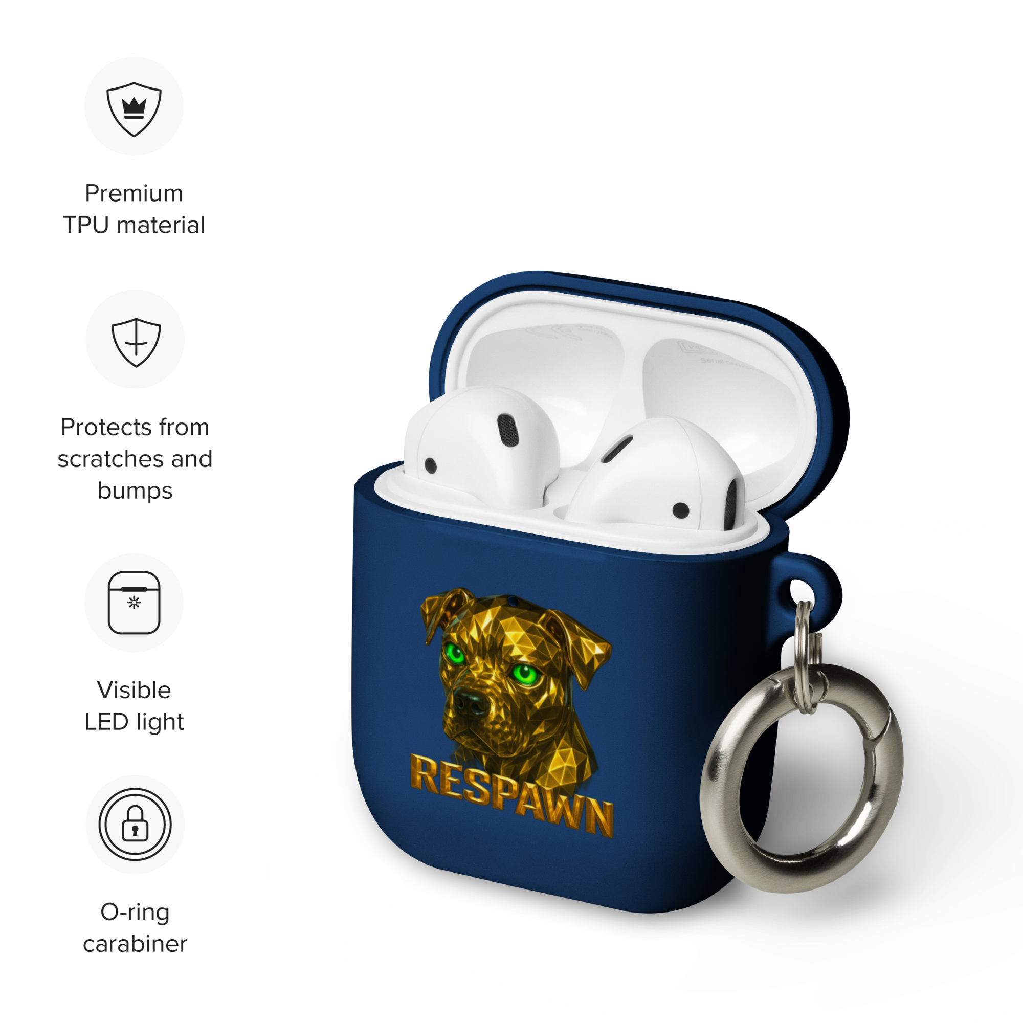 Rubber Case für AirPods® | Goldie Respawn Pit
