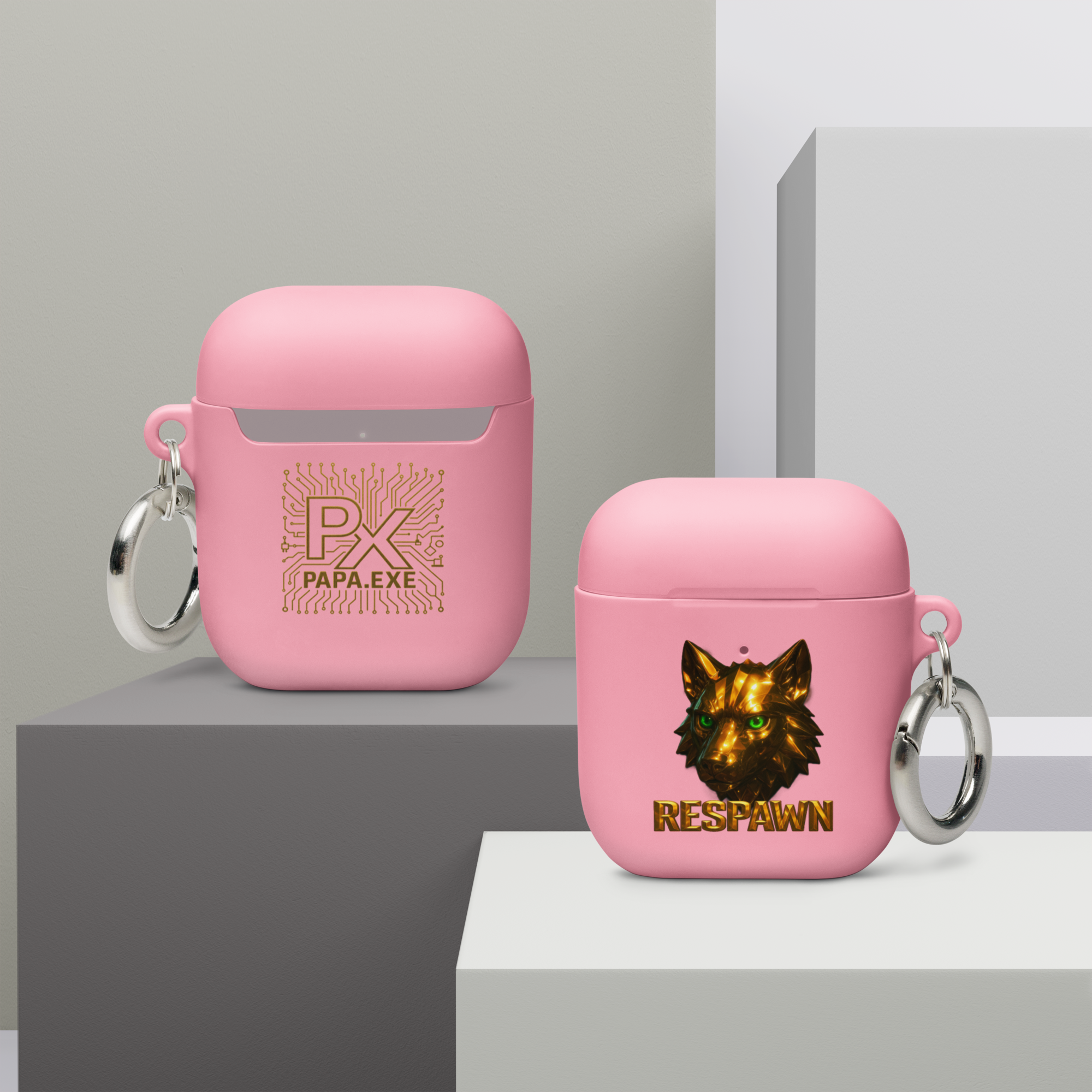 Rubber Case für AirPods® | Goldie Respawn Wolf