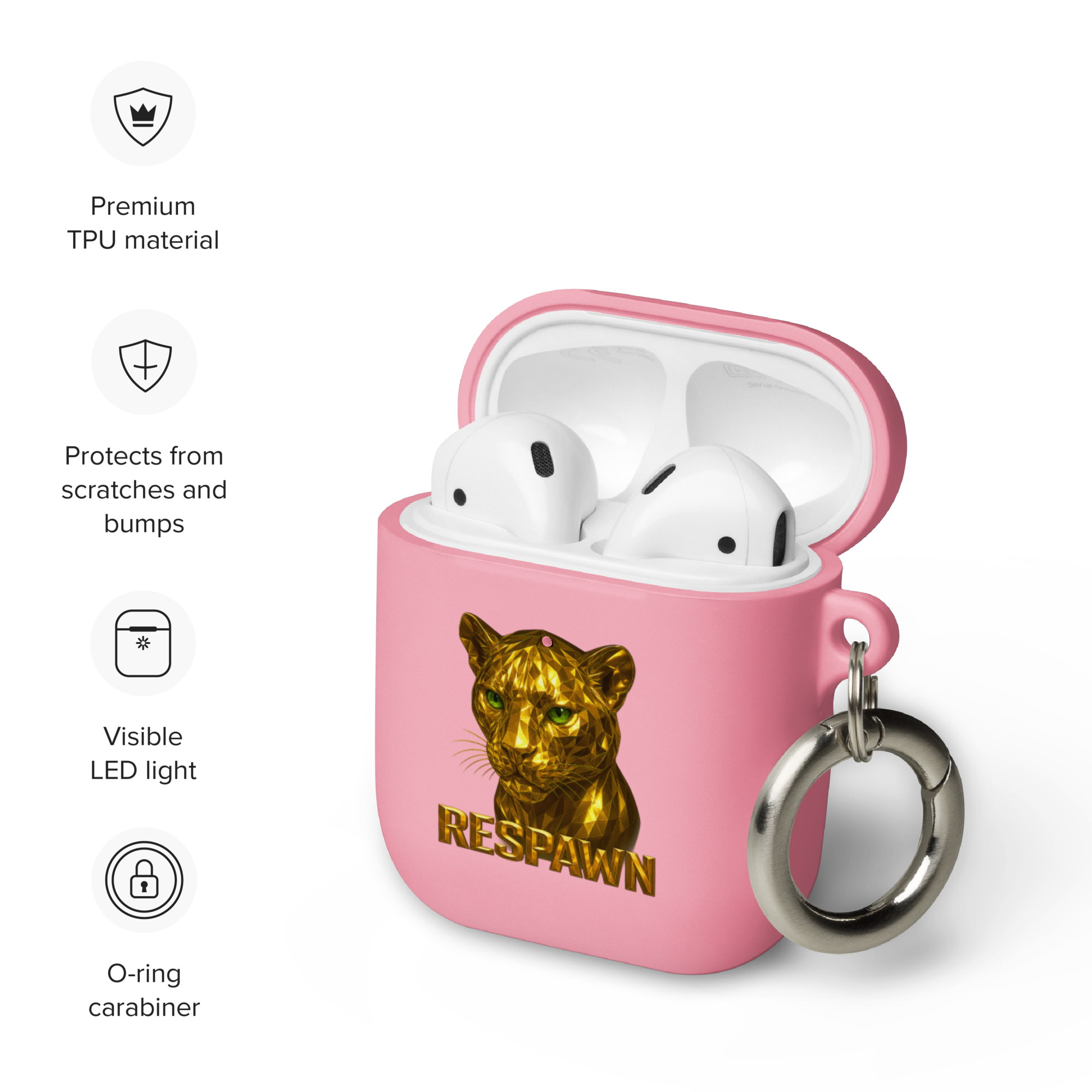 Rubber Case für AirPods® | Goldie Respawn Tiger