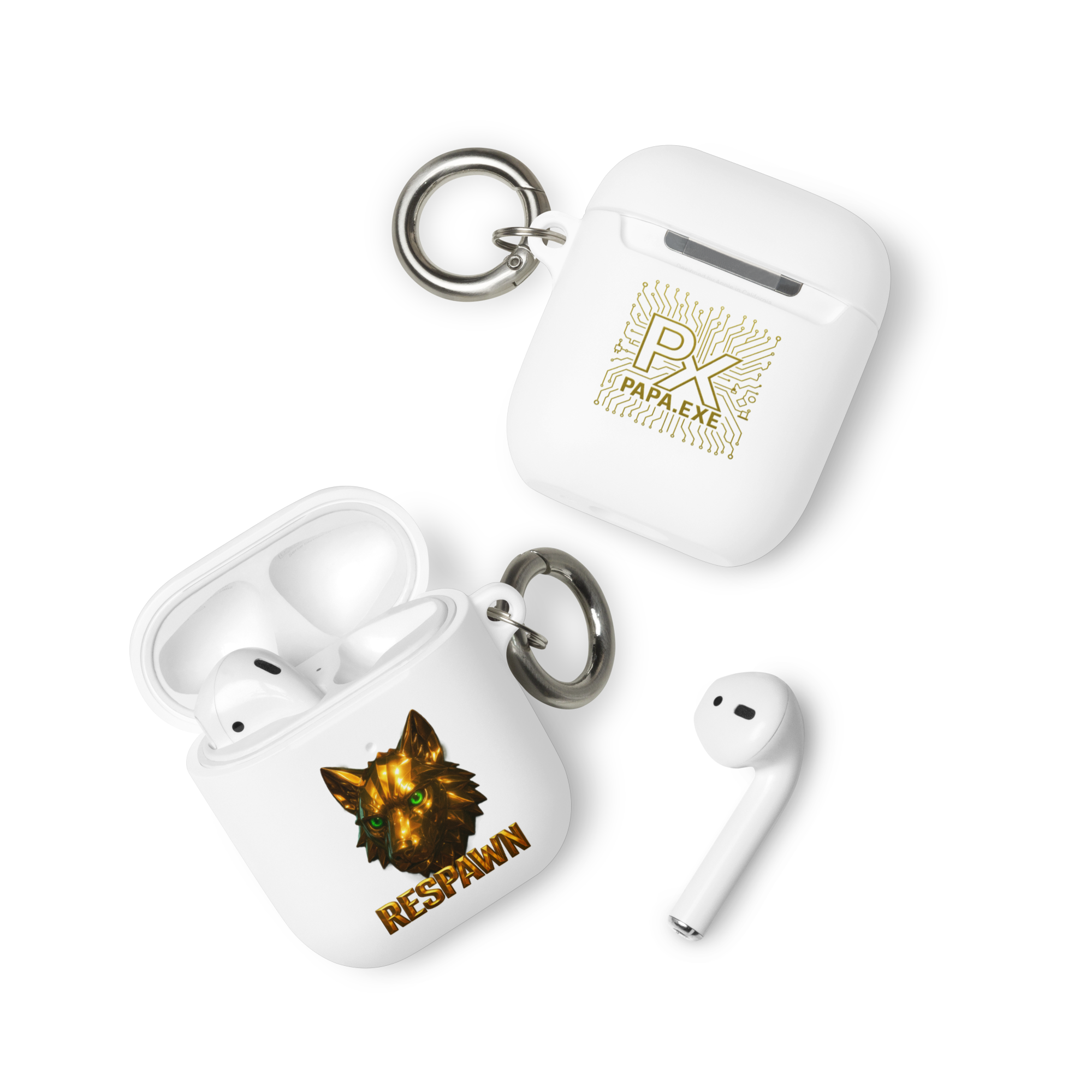 Rubber Case für AirPods® | Goldie Respawn Wolf