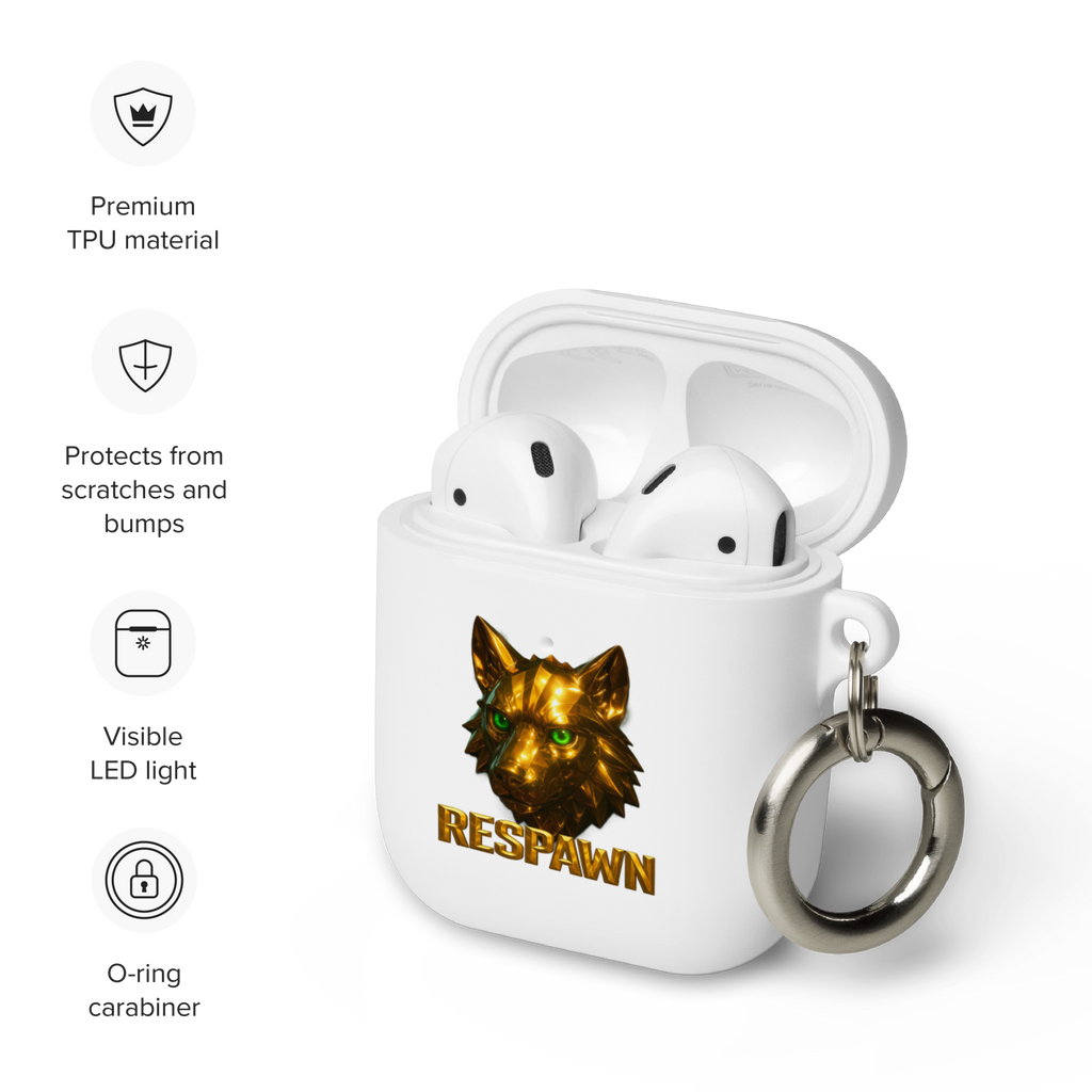 Rubber Case für AirPods® | Goldie Respawn Wolf
