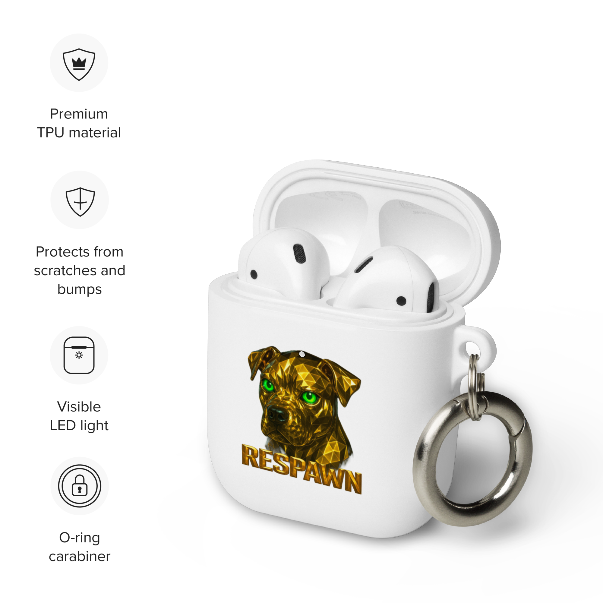 Rubber Case für AirPods® | Goldie Respawn Pit
