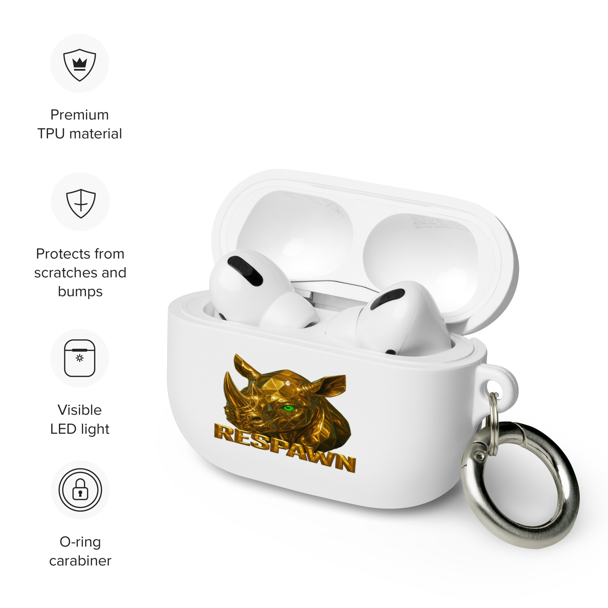 Rubber Case für AirPods® Pro | Goldie Respawn Rhino