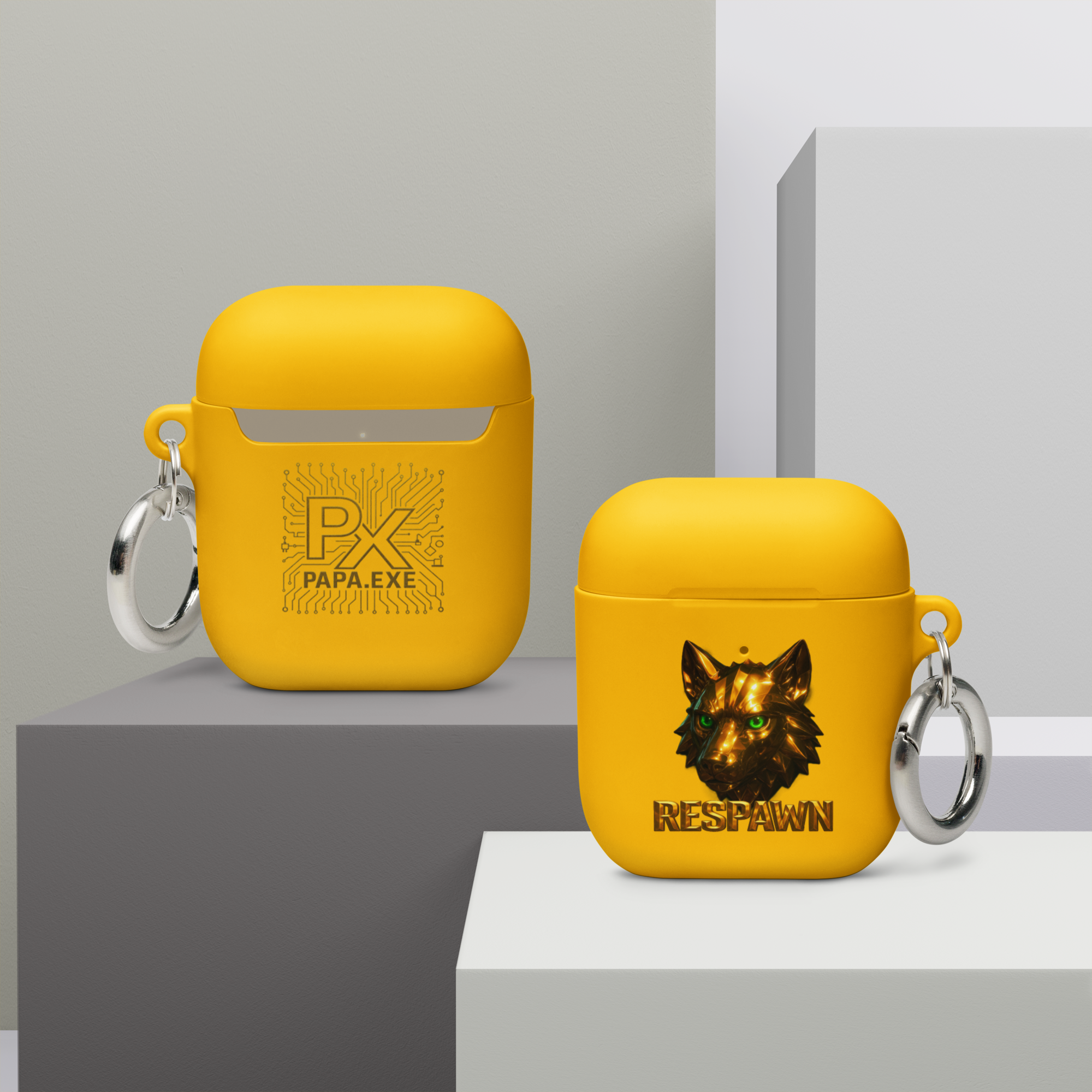 Rubber Case für AirPods® | Goldie Respawn Wolf