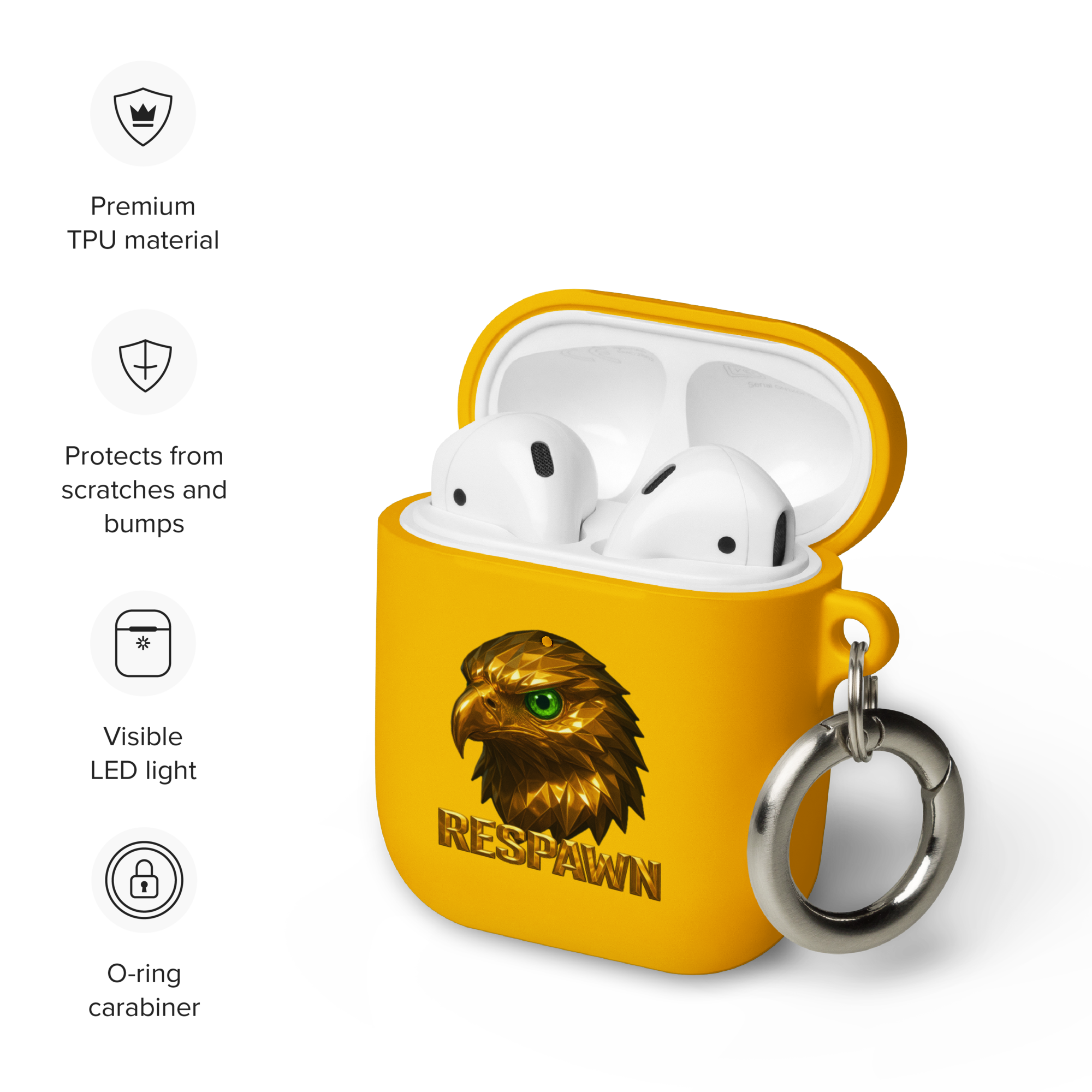 Rubber Case für AirPods® | Goldie Respawn Eagly
