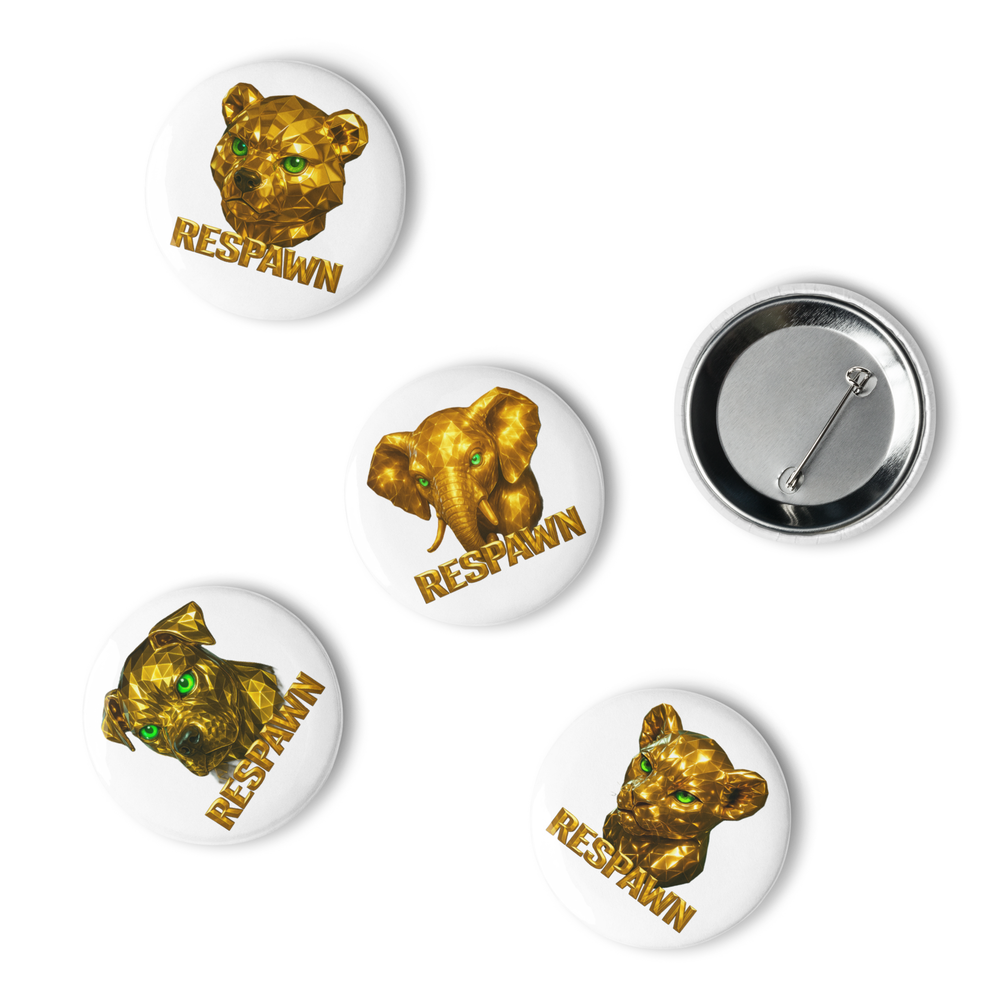 Große Pin Buttons | Goldie Set 2
