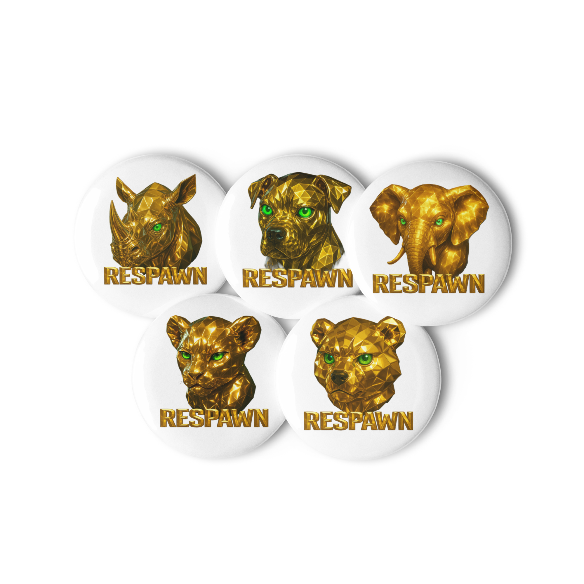 Große Pin Buttons | Goldie Set 2